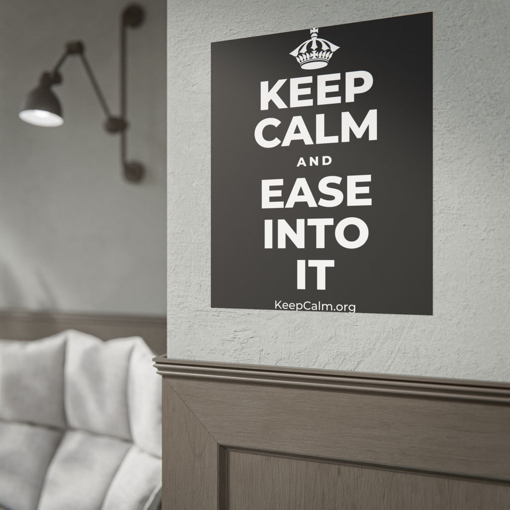 KEEP CALM AND EASE INTO IT Poster