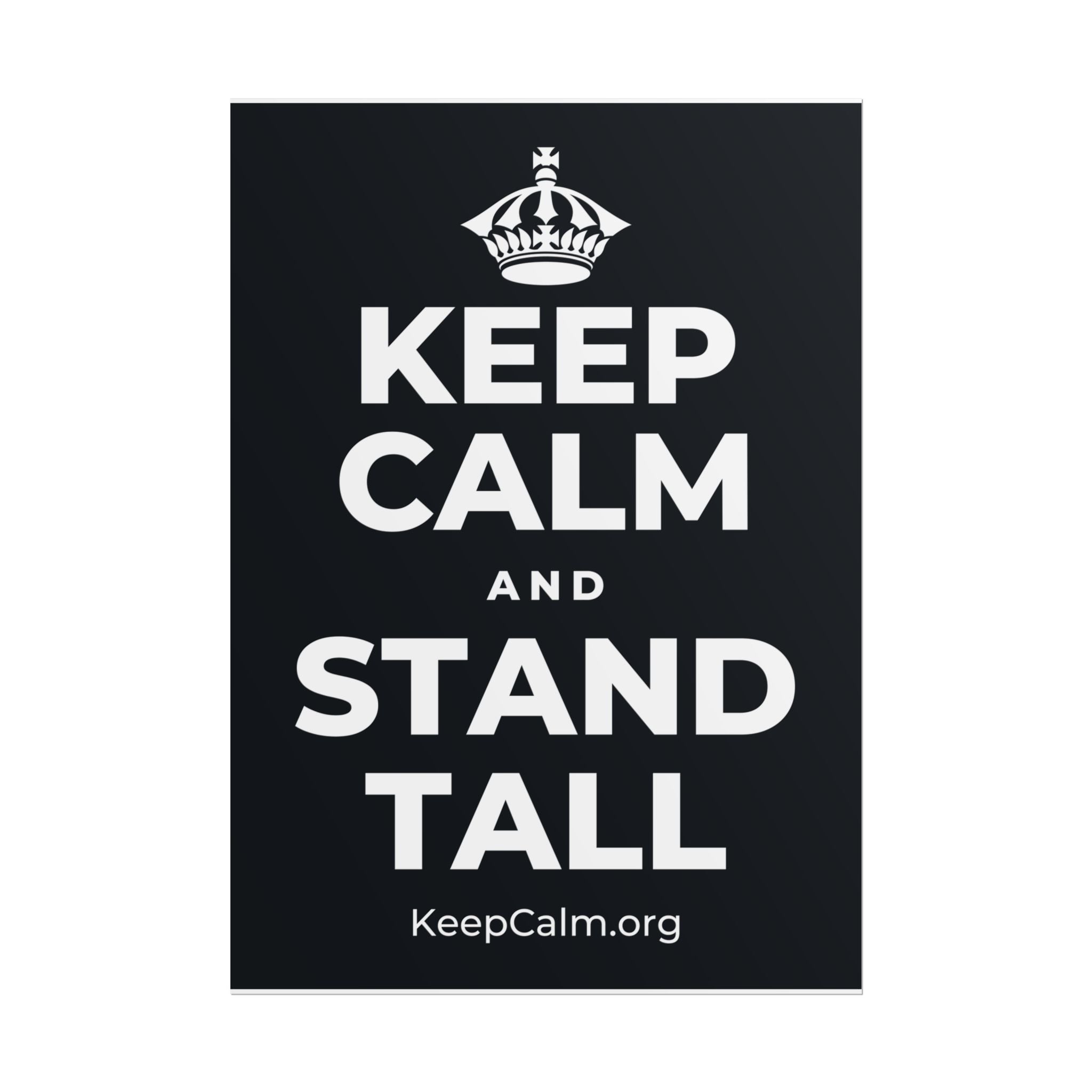 KEEP CALM AND STAND TALL Poster (Dark)
