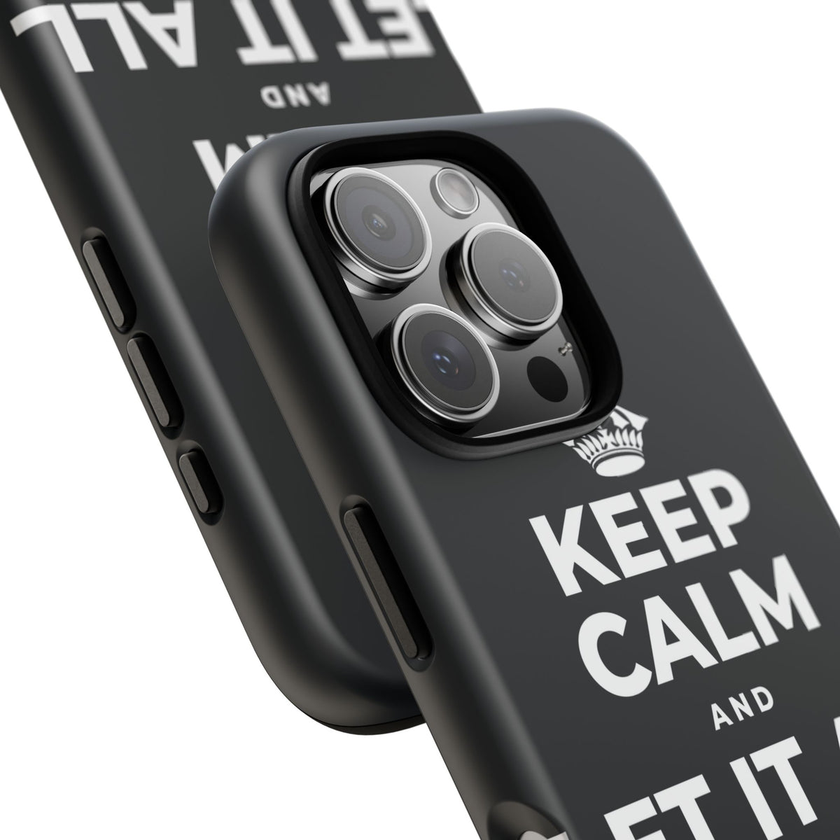 KEEP CALM AND LET IT ALL FALL AWAY Phone Case (Dark)