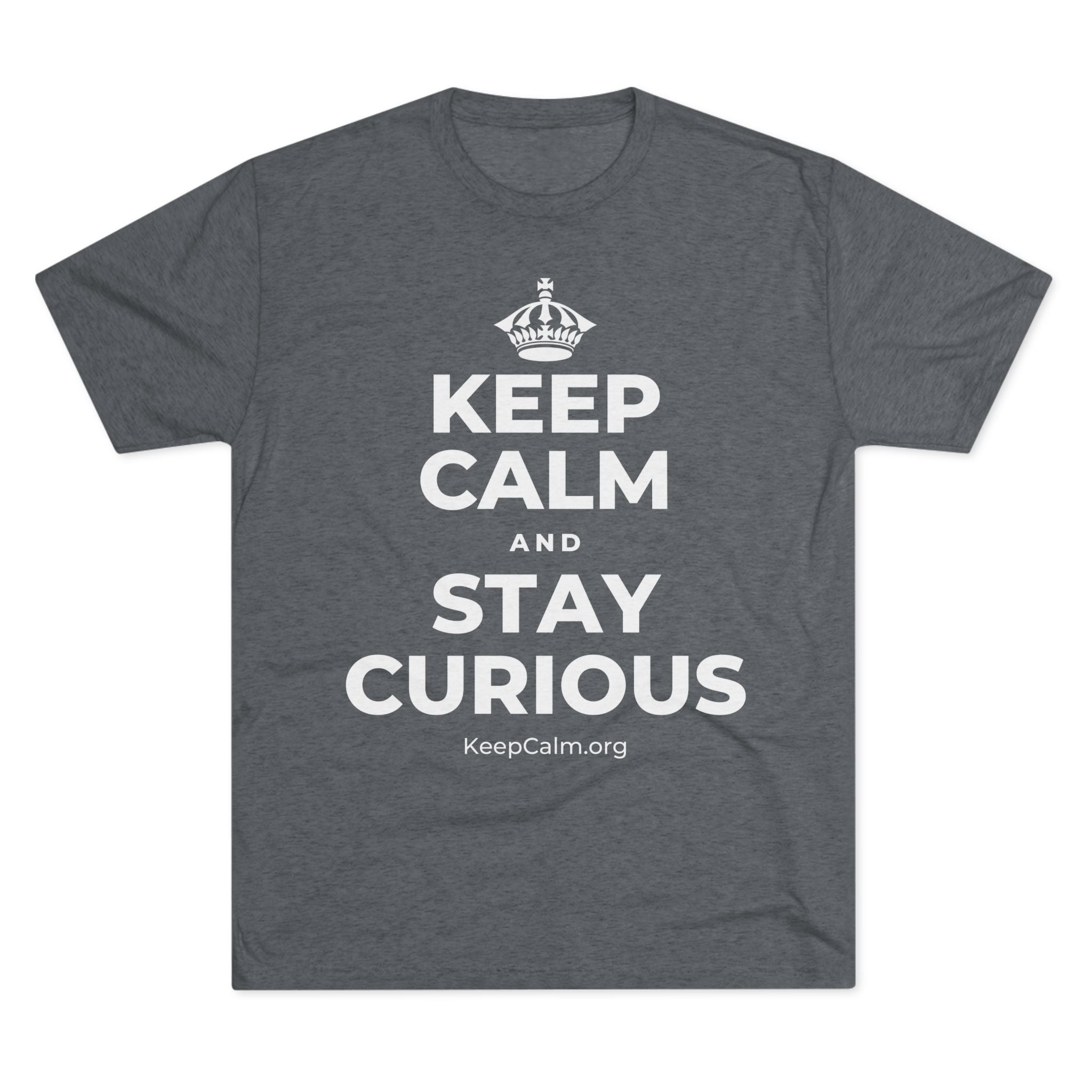 KEEP CALM AND STAY CURIOUS Tri-Blend Tee