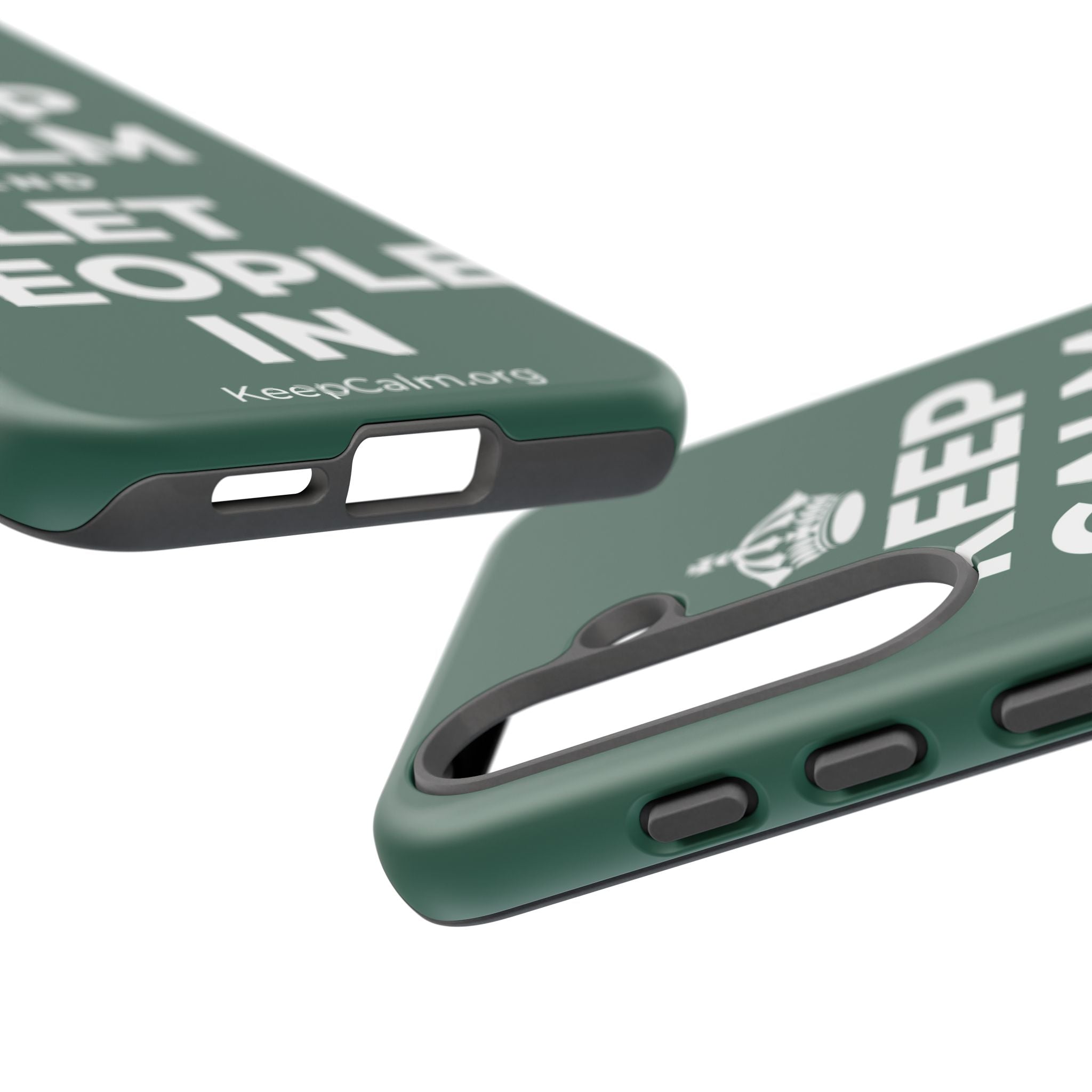 KEEP CALM AND LET PEOPLE IN Phone Case