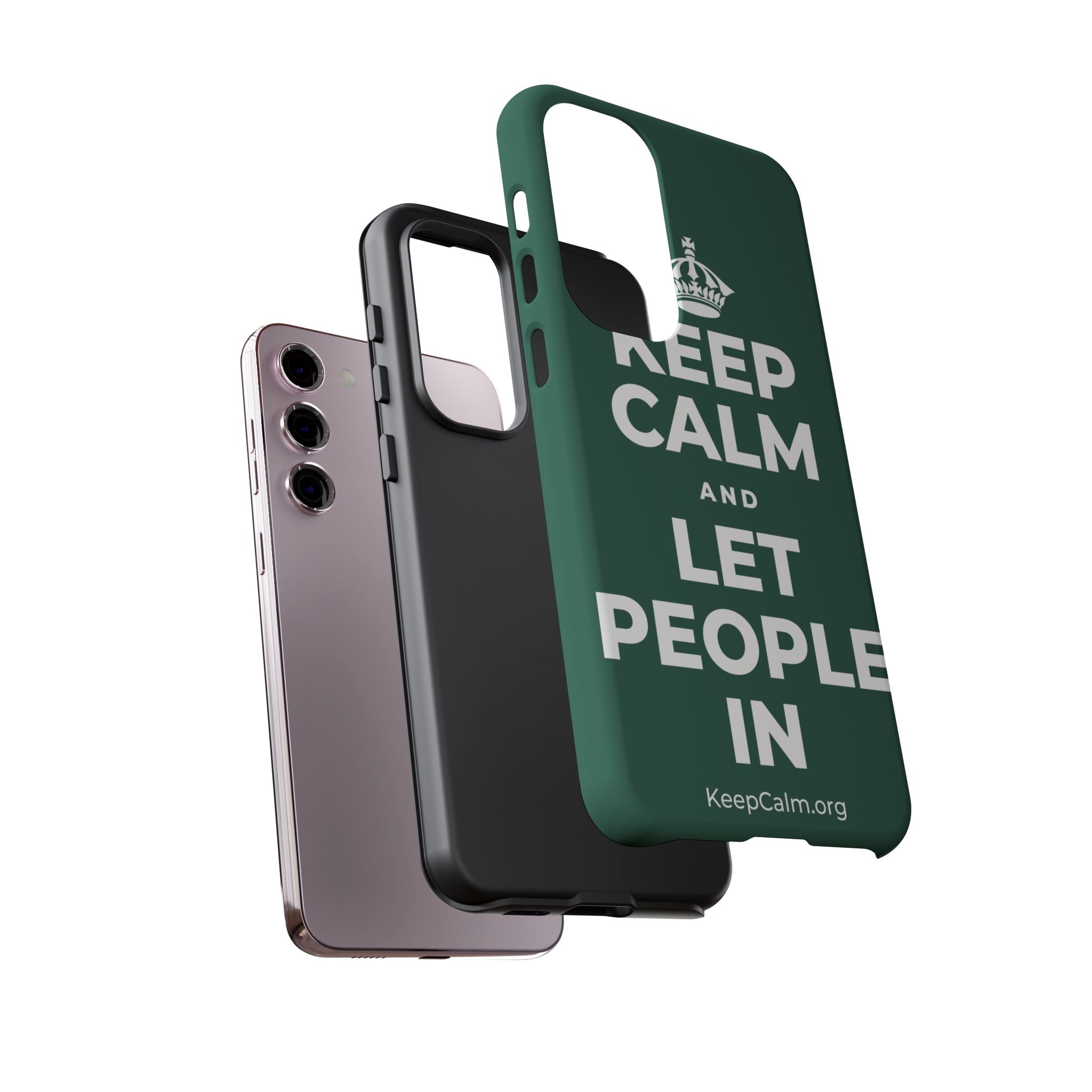 KEEP CALM AND LET PEOPLE IN Phone Case