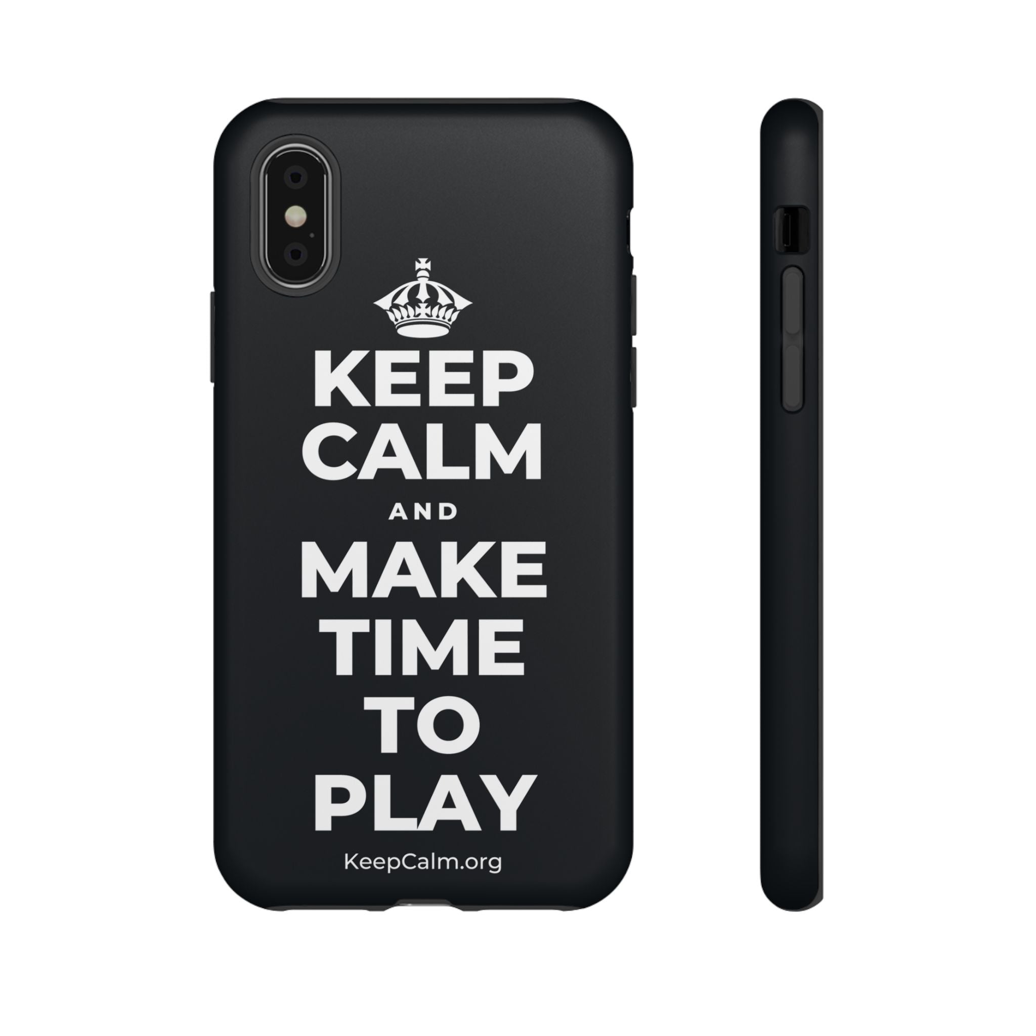 KEEP CALM AND MAKE TIME TO PLAY Phone Case (Dark)