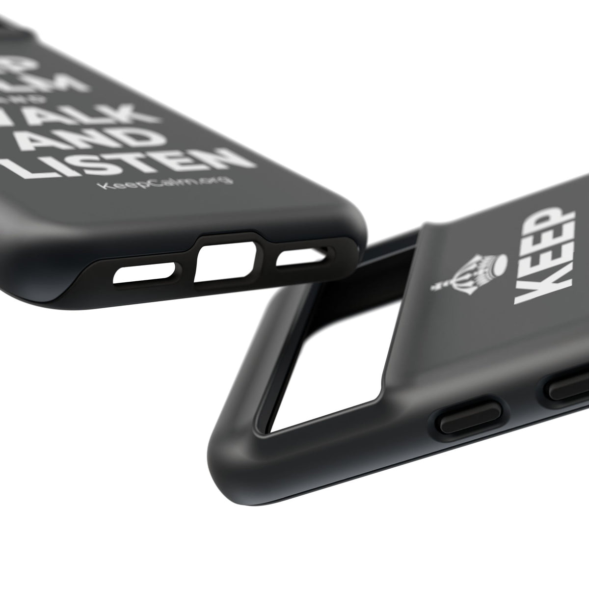 KEEP CALM AND WALK AND LISTEN Phone Case (Dark)