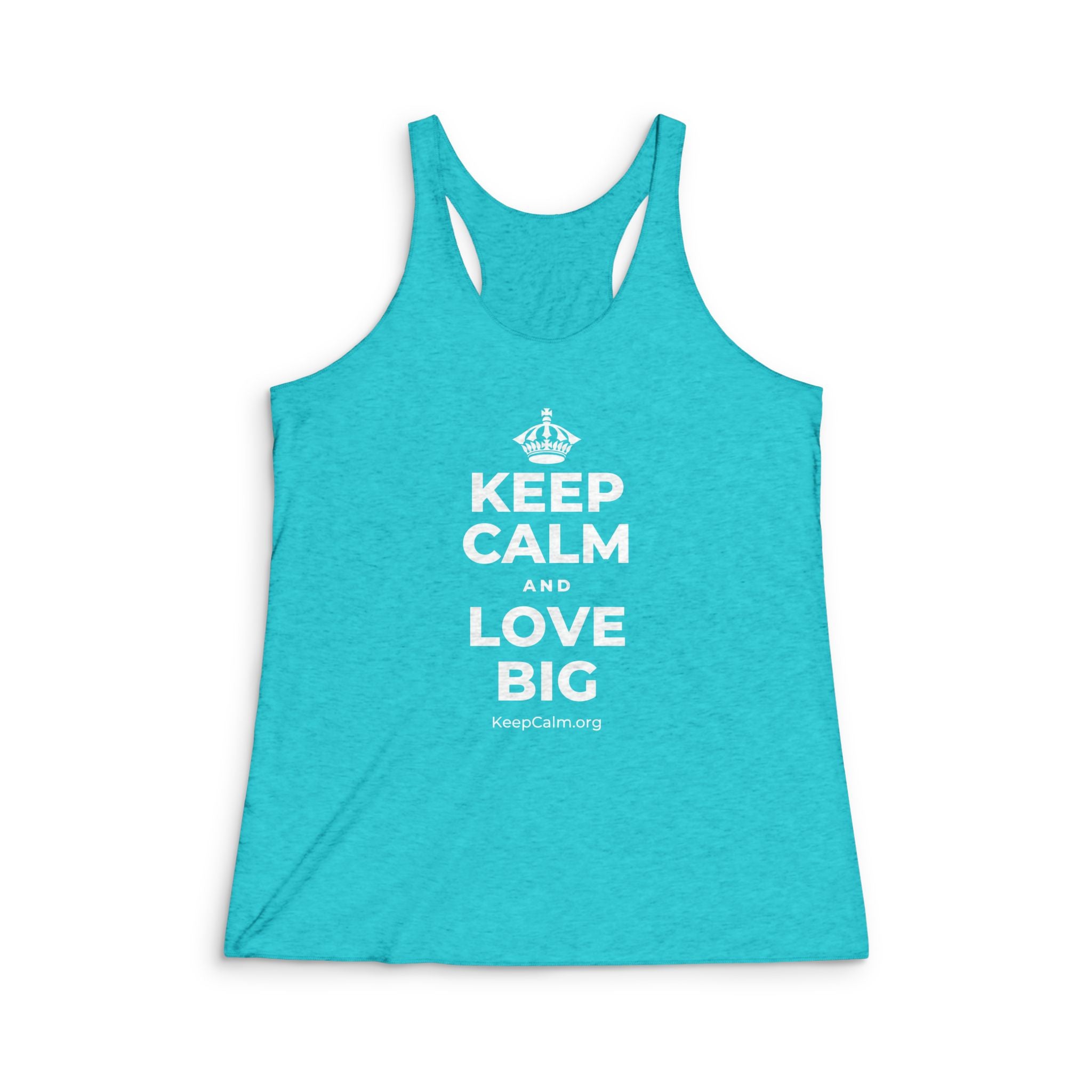 KEEP CALM AND LOVE BIG Women's Racerback Tank
