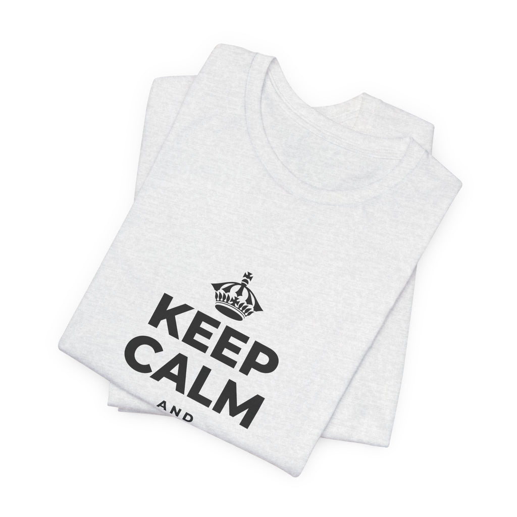 KEEP CALM AND FREE YOURSELF T-Shirt (Soft Cream–Heather Mauve)