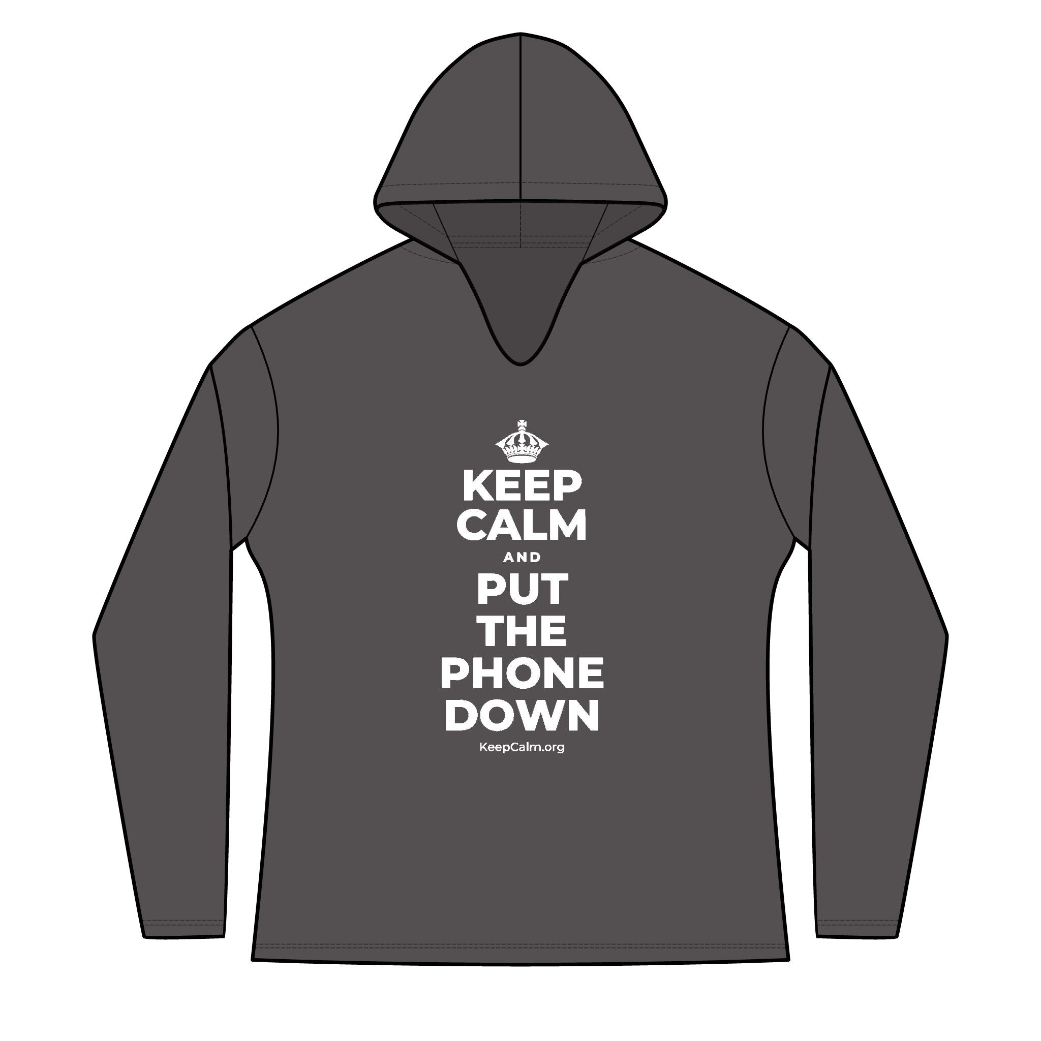 KEEP CALM AND PUT THE PHONE DOWN Women's Long Sleeve Hoodie