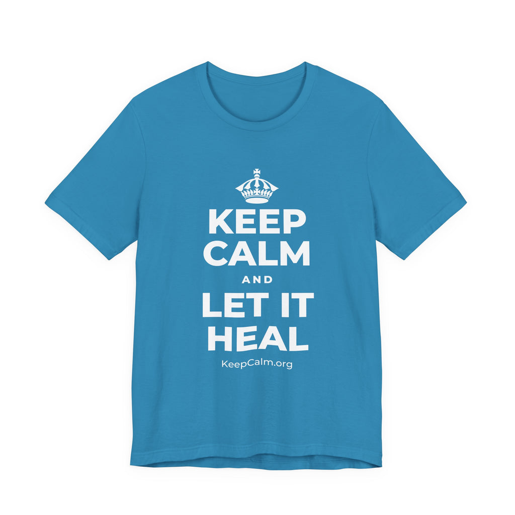 KEEP CALM AND LET IT HEAL T-Shirt (White–Asphalt)