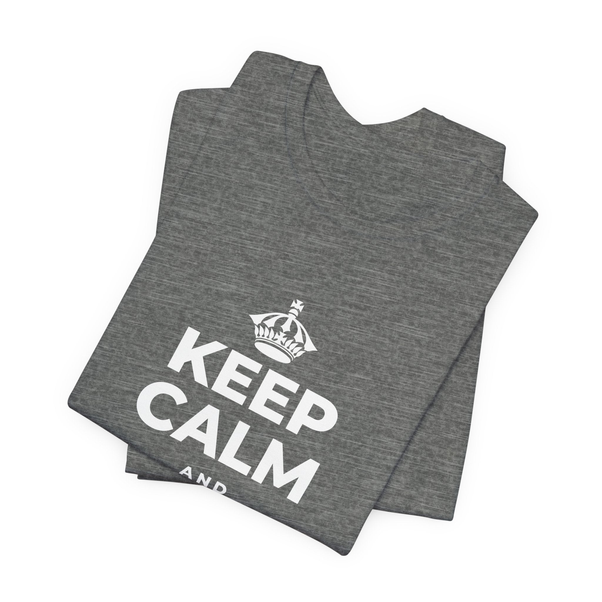 KEEP CALM AND FIND THE HORIZON T-Shirt (Baby Blue–Silver)