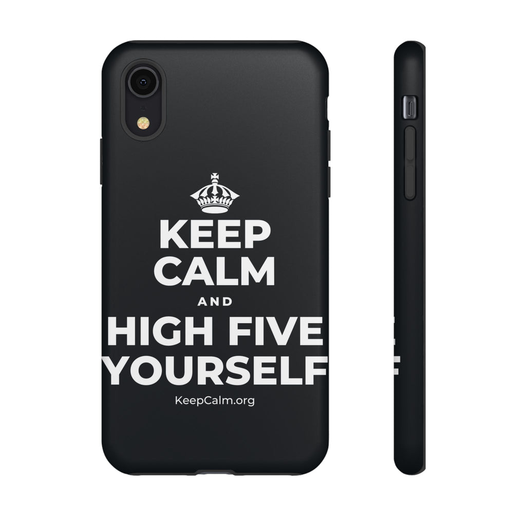 KEEP CALM AND HIGH FIVE YOURSELF Phone Case (Dark)