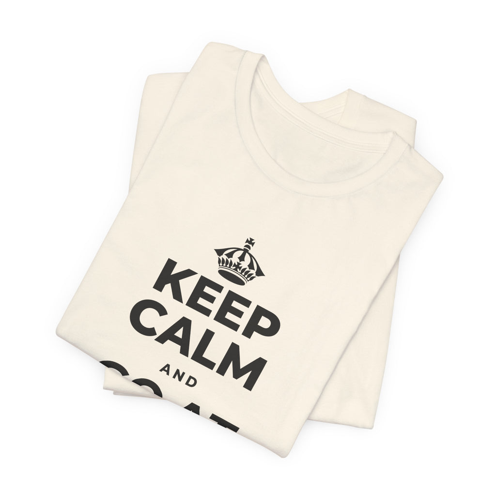 KEEP CALM AND GO AT YOUR PACE T-Shirt (White–Asphalt)