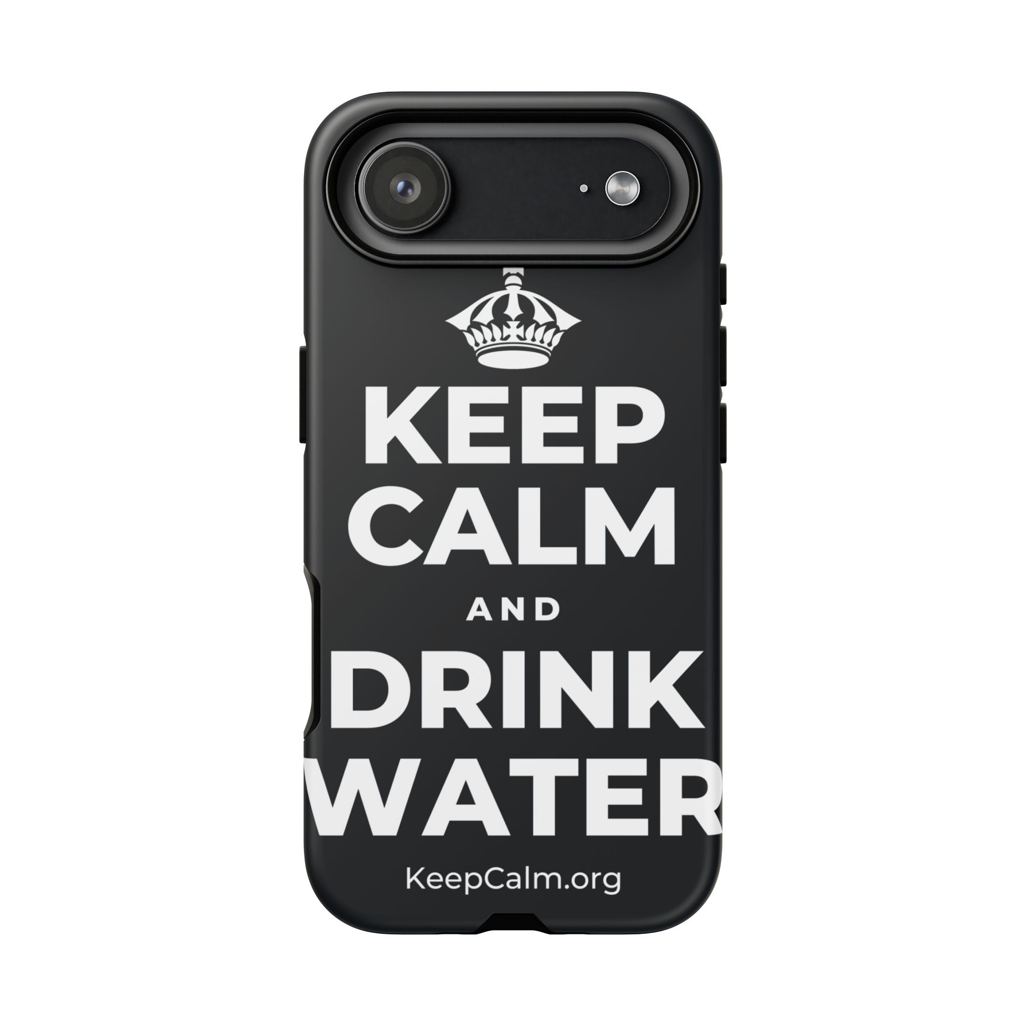 KEEP CALM AND DRINK WATER Phone Case (Dark)