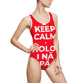 KEEP CALM A HOLOI I NĀ PĀ One-Piece Swimsuit