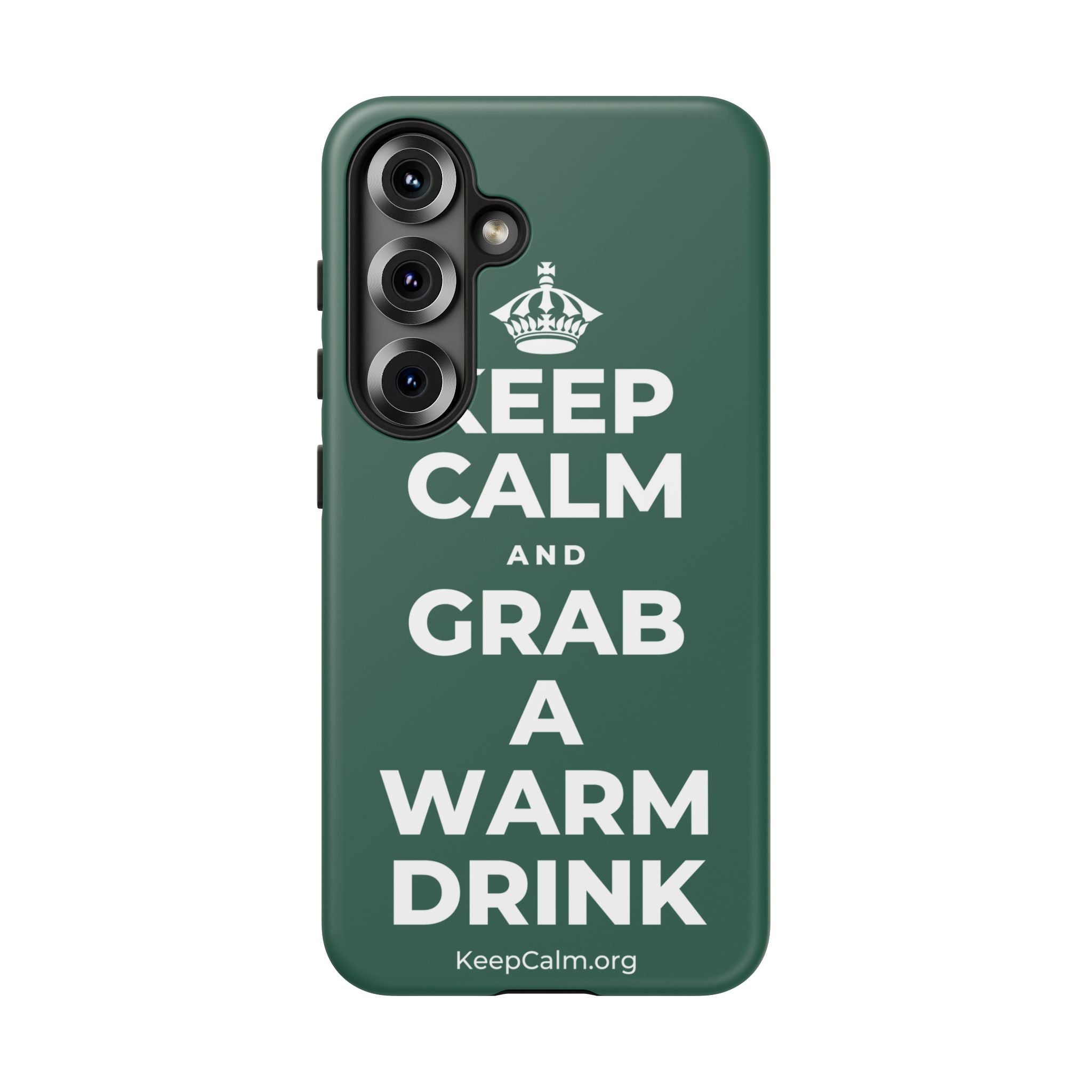 KEEP CALM AND GRAB A WARM DRINK Phone Case