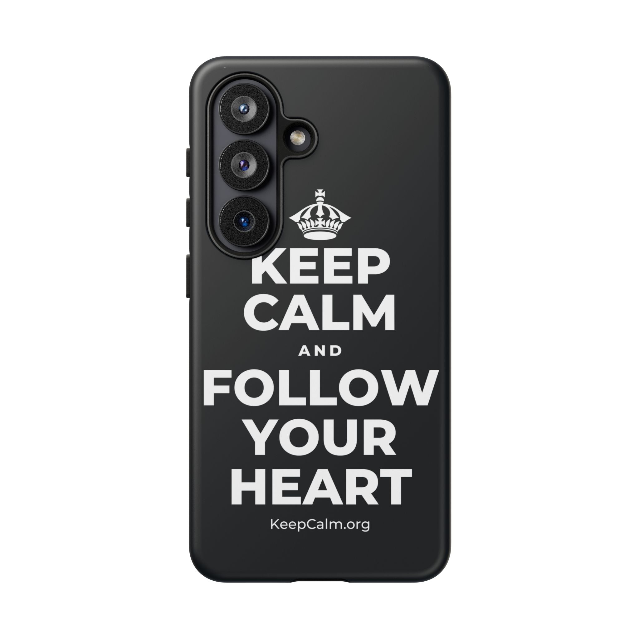 KEEP CALM AND FOLLOW YOUR HEART Phone Case (Dark)