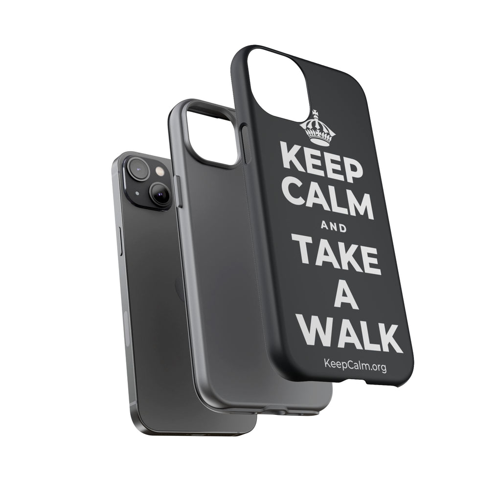 KEEP CALM AND TAKE A WALK Phone Case (Dark)