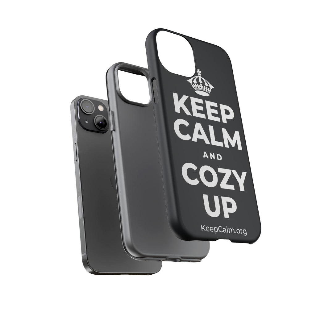 KEEP CALM AND COZY UP Phone Case (Dark)