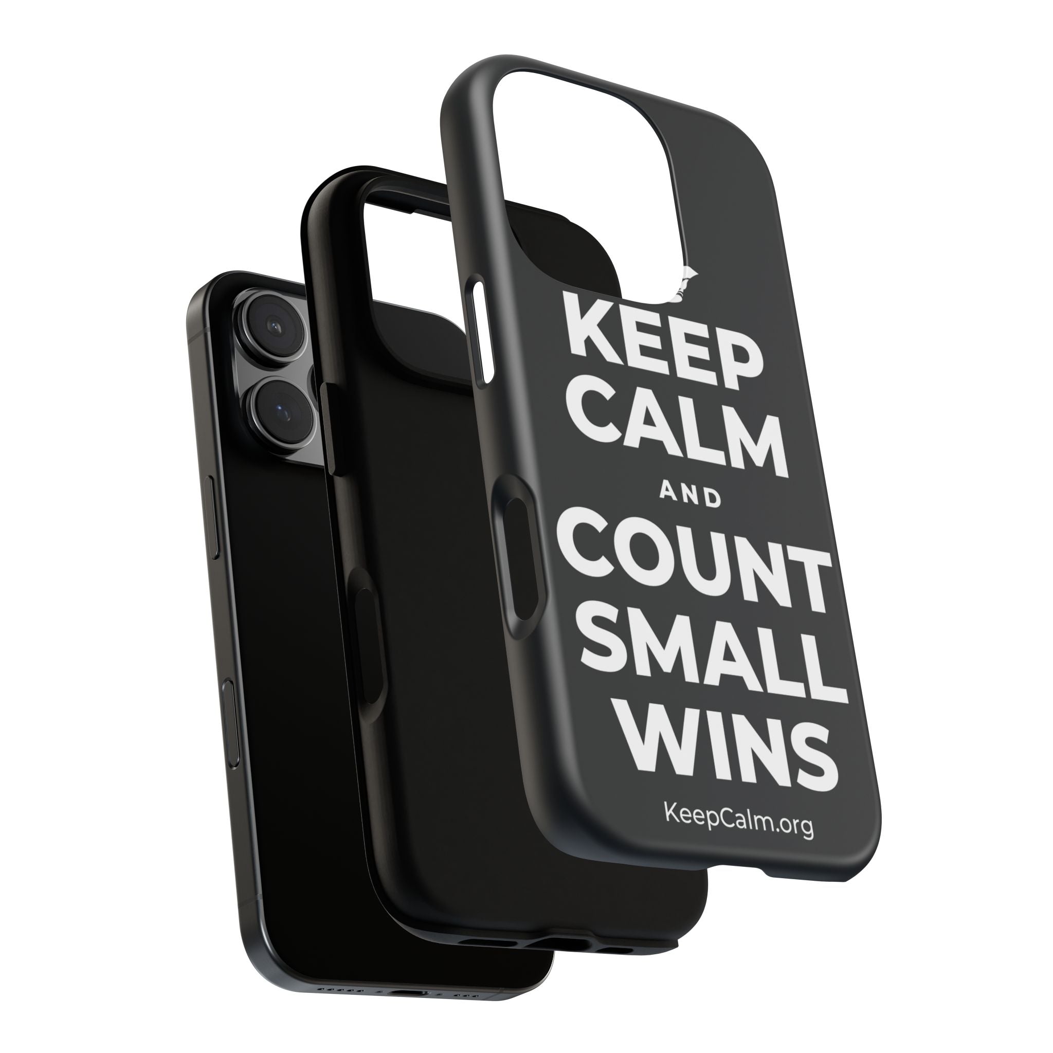 KEEP CALM AND COUNT SMALL WINS Phone Case (Dark)