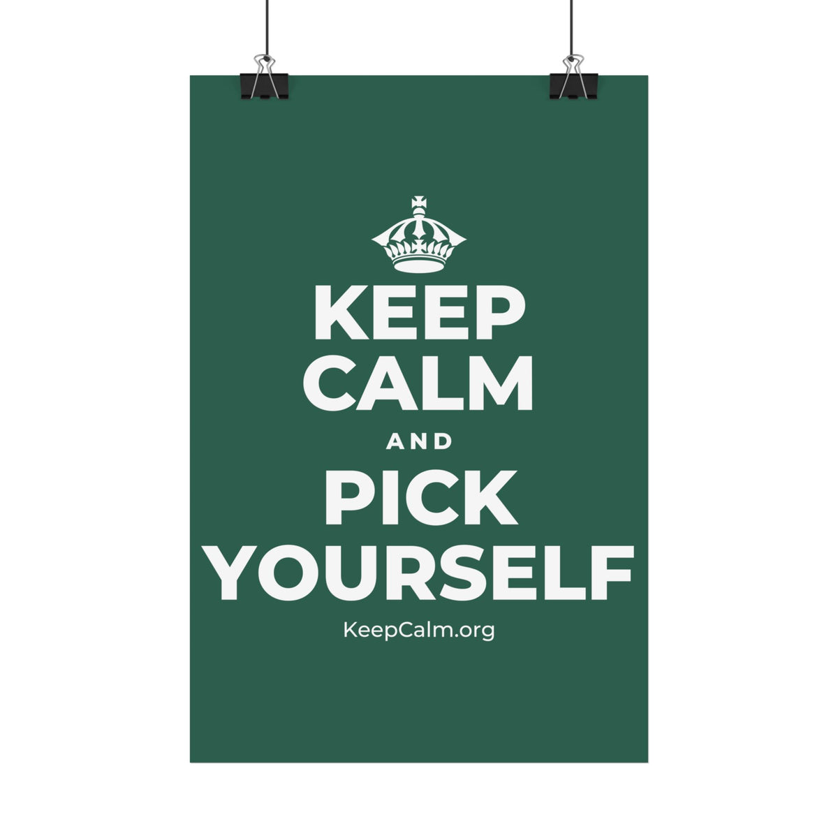 KEEP CALM AND PICK YOURSELF Satin Poster
