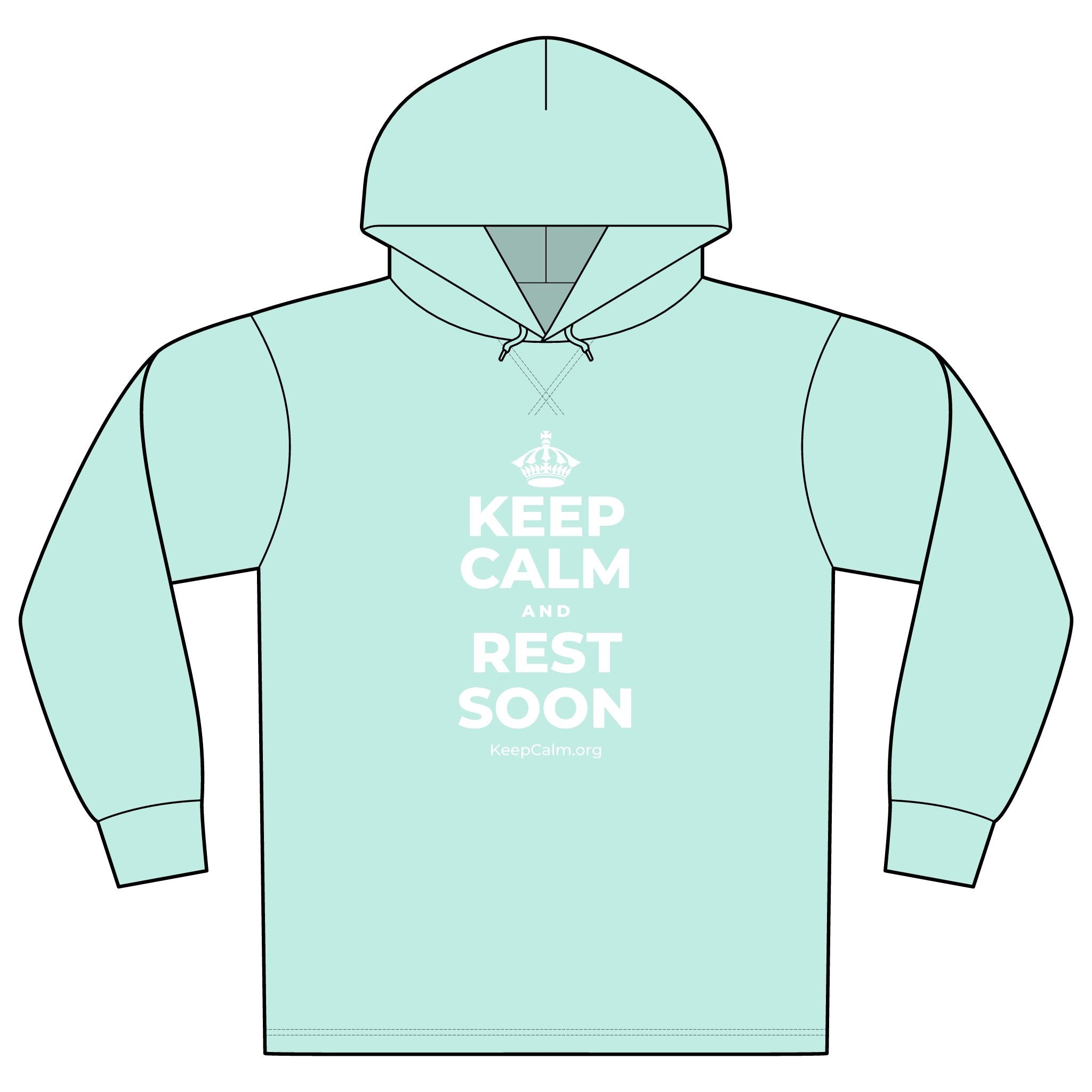 KEEP CALM AND REST SOON Organic Hoodie Tee