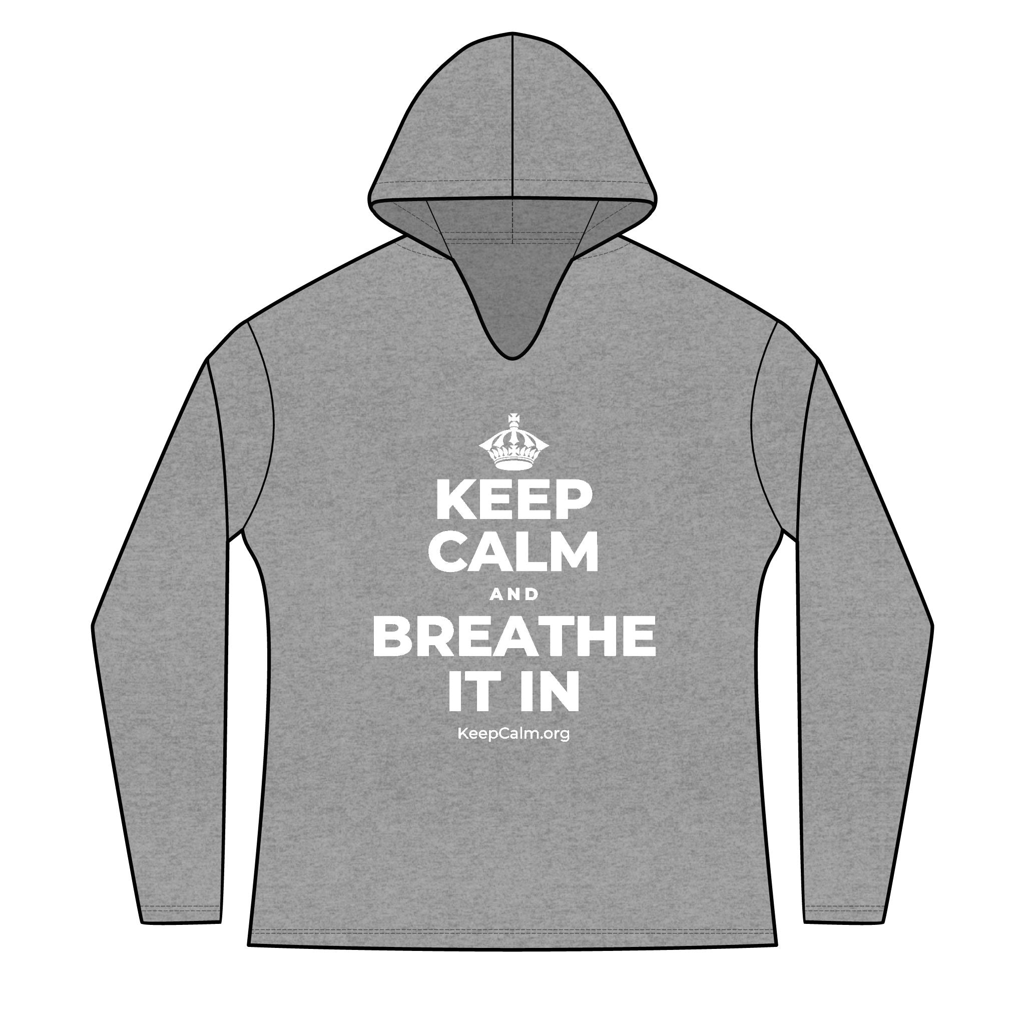 KEEP CALM AND BREATHE IT IN Women's Long Sleeve Hoodie