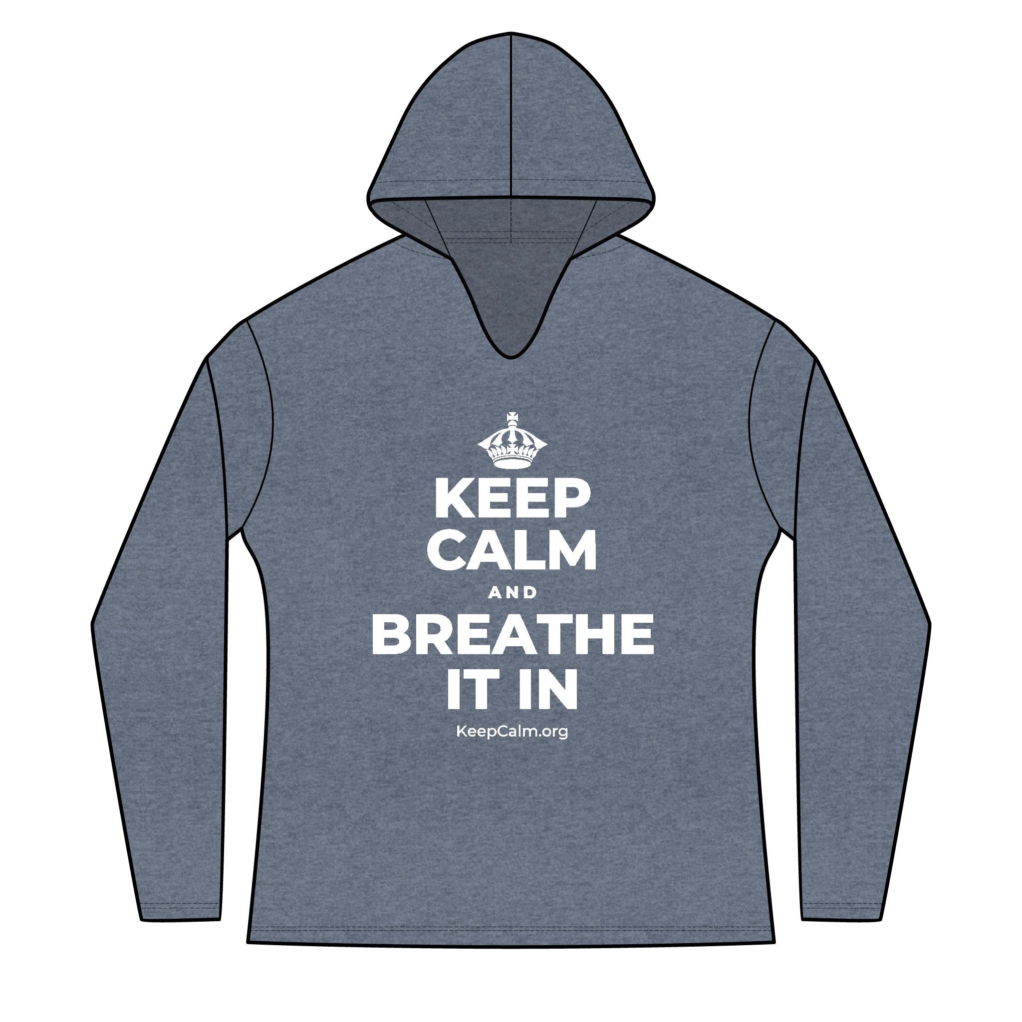 KEEP CALM AND BREATHE IT IN Women's Long Sleeve Hoodie