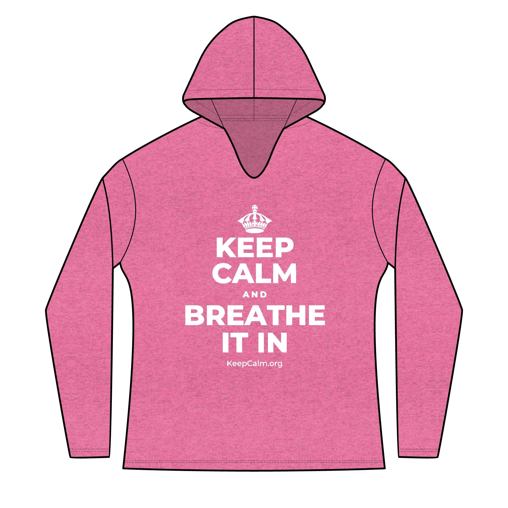 KEEP CALM AND BREATHE IT IN Women's Long Sleeve Hoodie