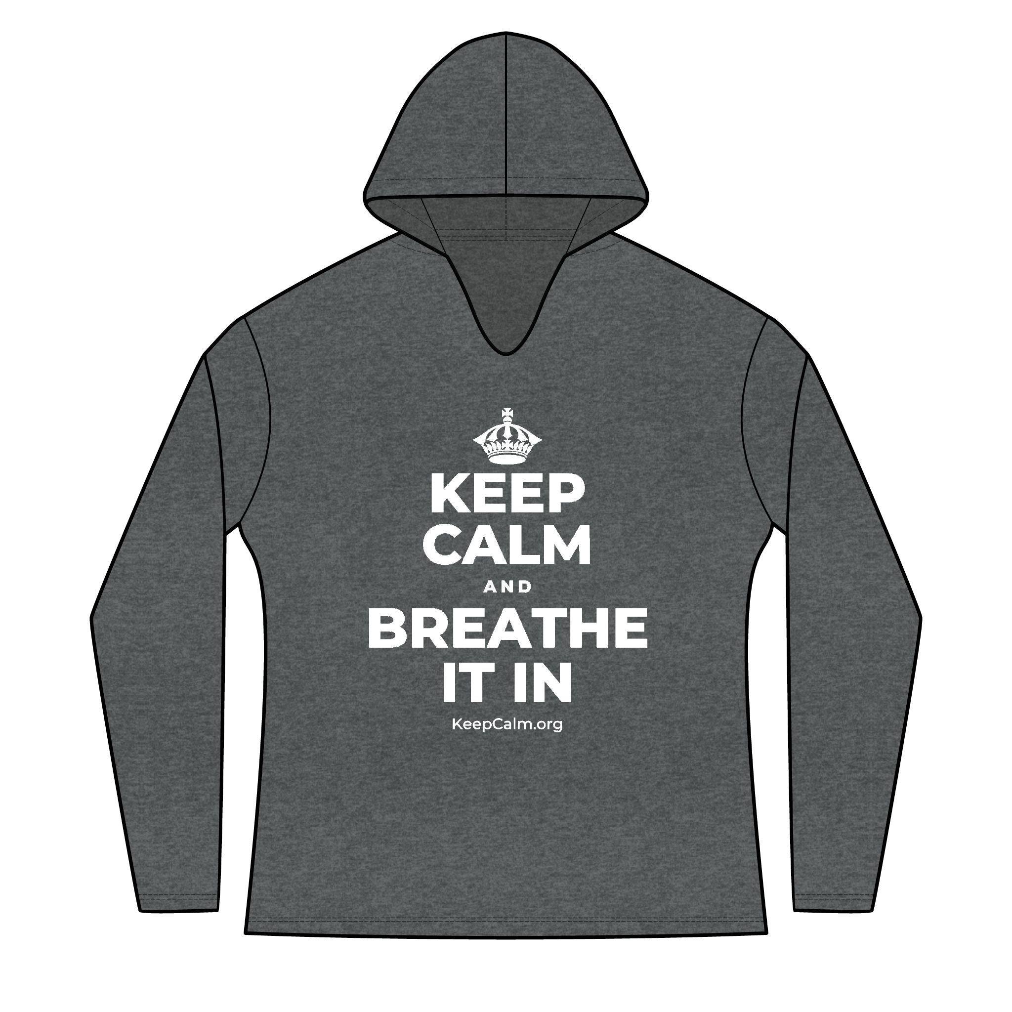 KEEP CALM AND BREATHE IT IN Women's Long Sleeve Hoodie