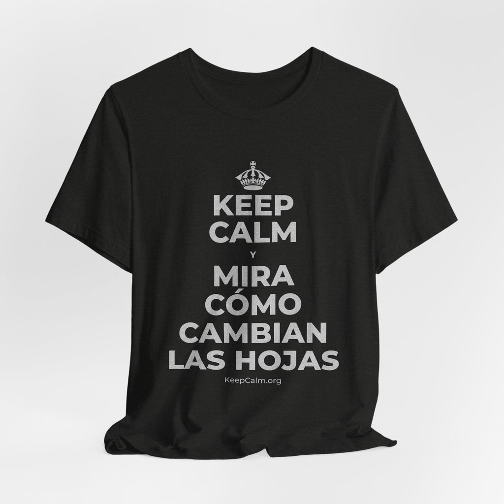 KEEP CALM Y MIRA CÓMO CAMBIAN LAS HOJAS T-Shirt (Soft Cream–Heather Mauve)