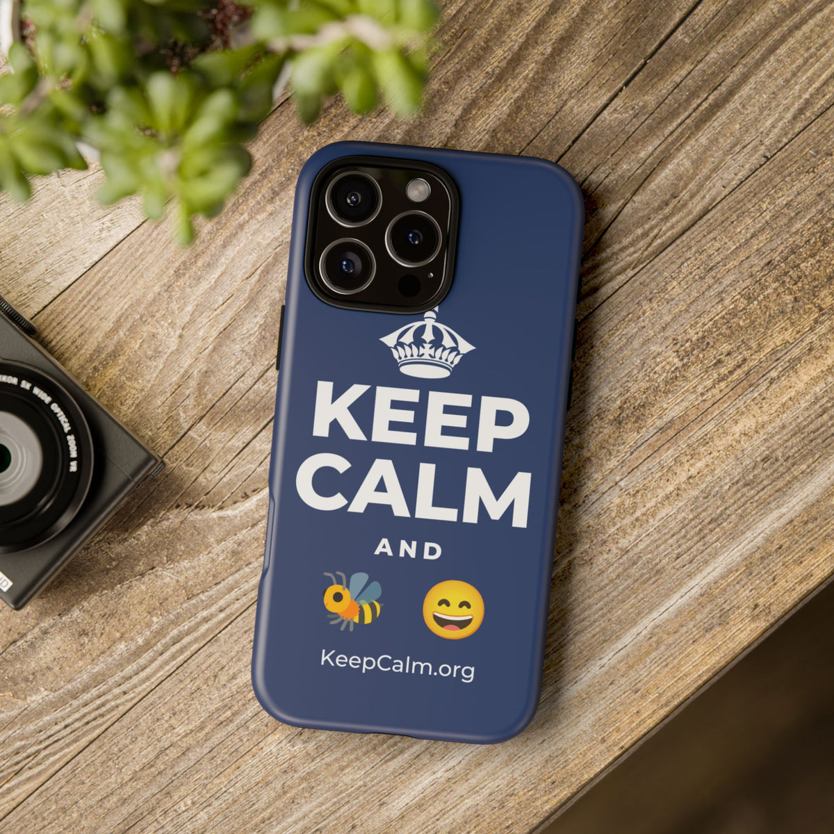 KEEP CALM AND 🐝 😄 Phone Case