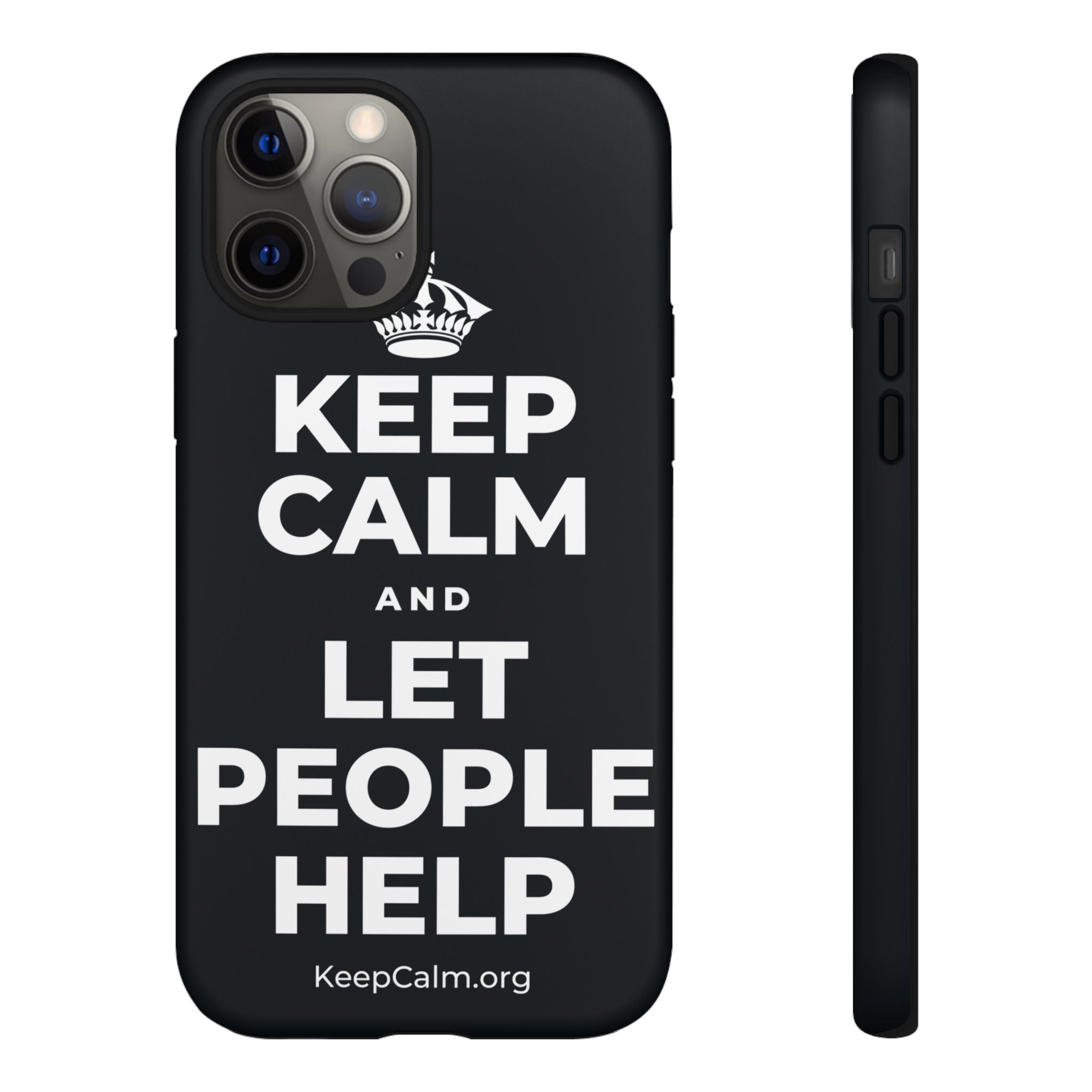 KEEP CALM AND LET PEOPLE HELP Phone Case (Dark)
