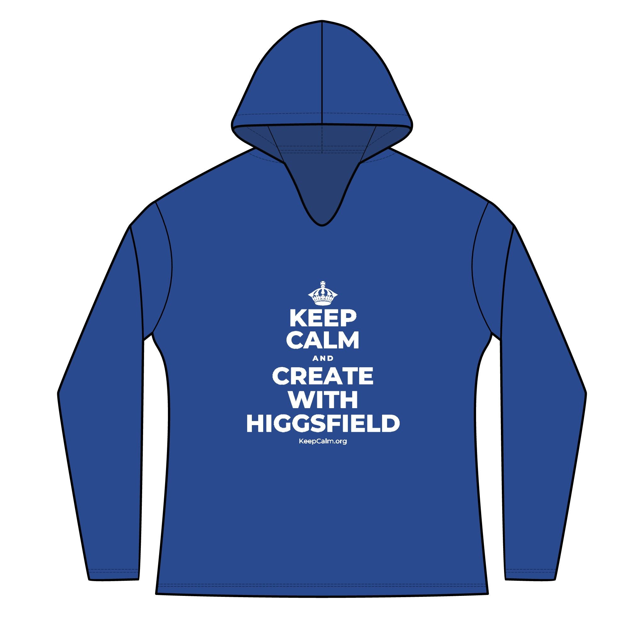 KEEP CALM AND CREATE WITH HIGGSFIELD Women's Long Sleeve Hoodie