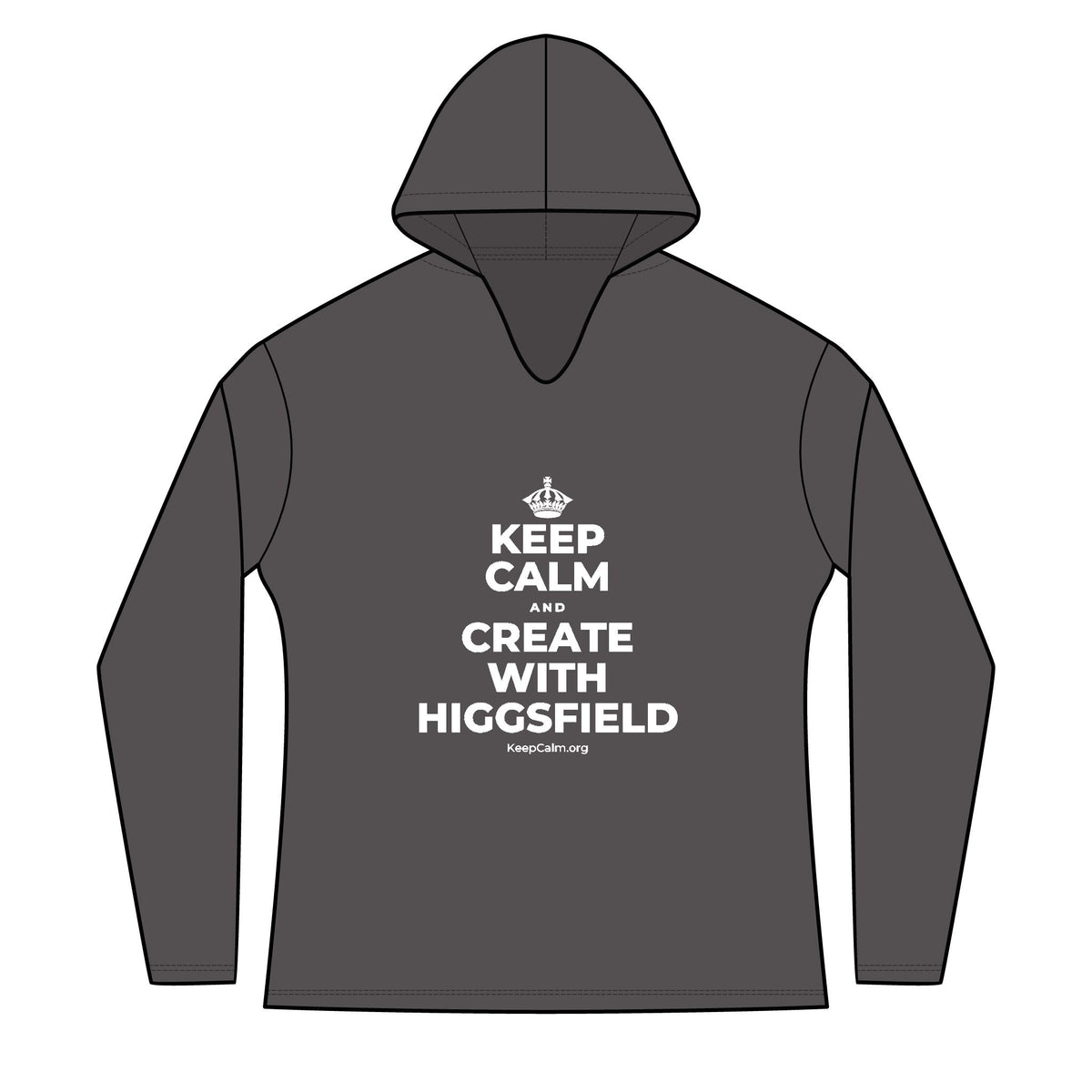 KEEP CALM AND CREATE WITH HIGGSFIELD Women's Long Sleeve Hoodie