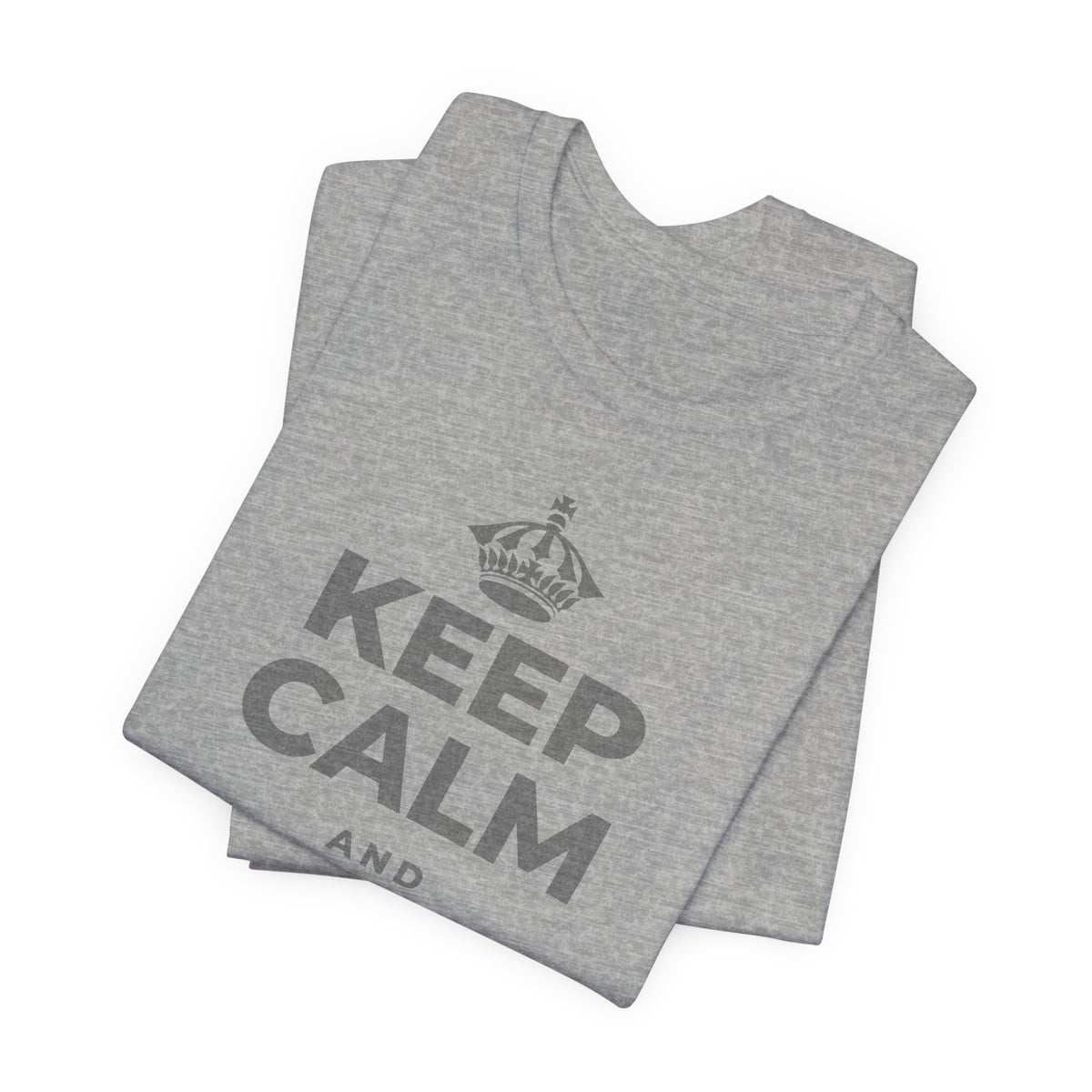 KEEP CALM AND انعم بالشمس T-Shirt (White–Asphalt)