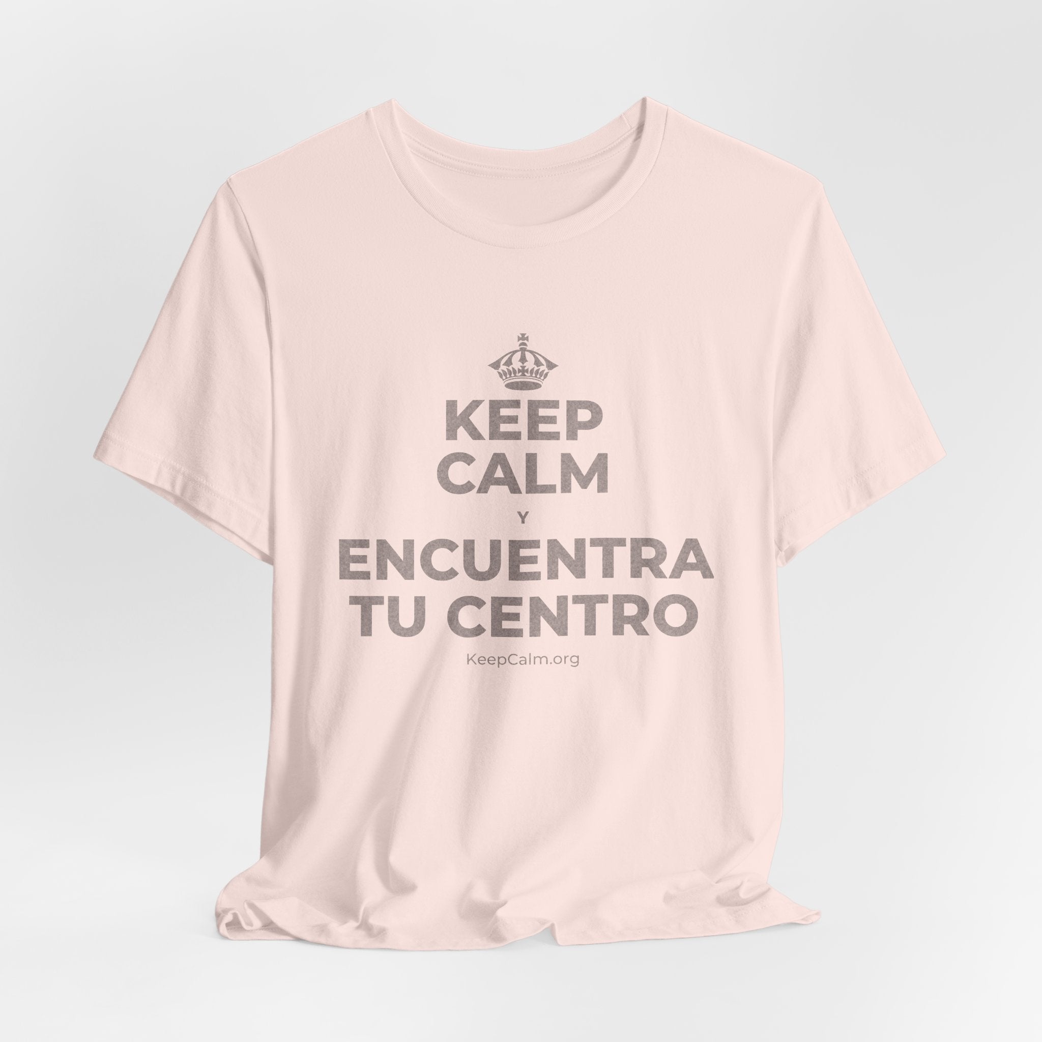 KEEP CALM Y ENCUENTRA TU CENTRO T-Shirt (Soft Cream–Heather Mauve)