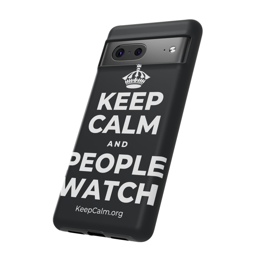 KEEP CALM AND PEOPLE WATCH Phone Case (Dark)