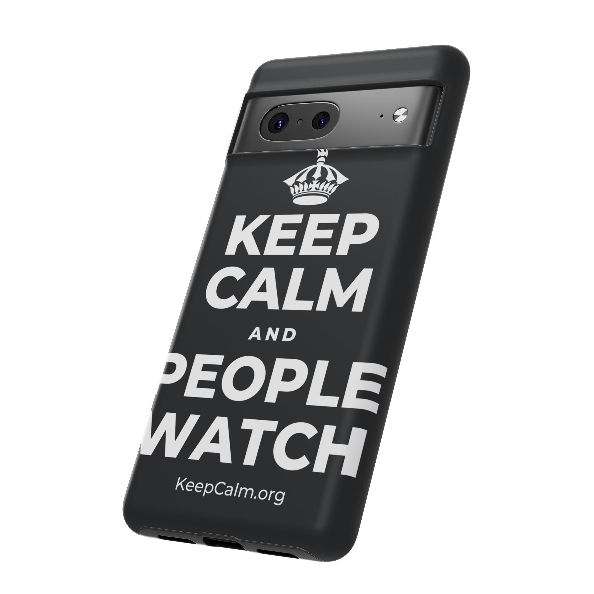 KEEP CALM AND PEOPLE WATCH Phone Case (Dark)