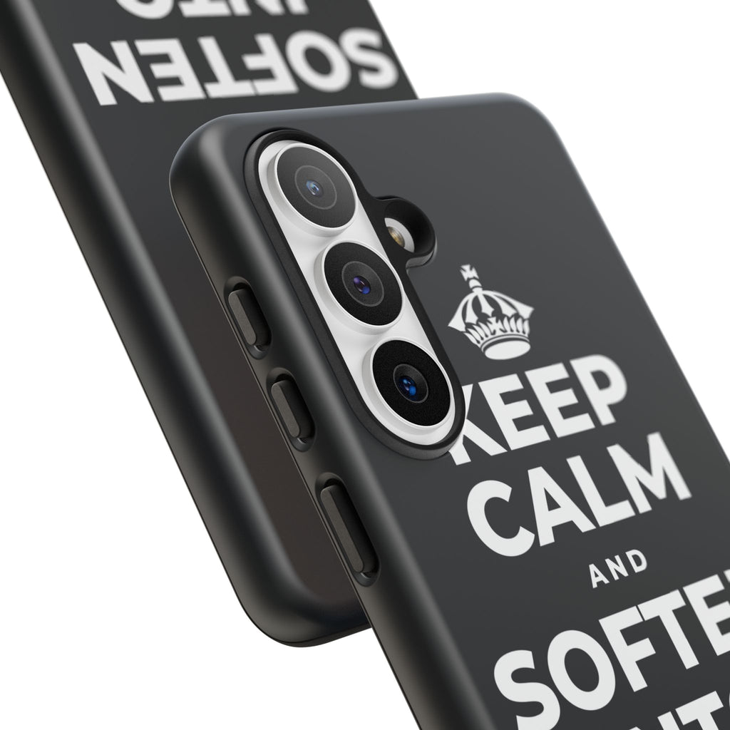 KEEP CALM AND SOFTEN INTO THE PILLOW Phone Case (Dark)