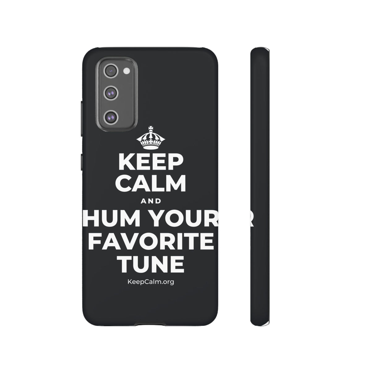 KEEP CALM AND HUM YOUR FAVORITE TUNE Phone Case (Dark)