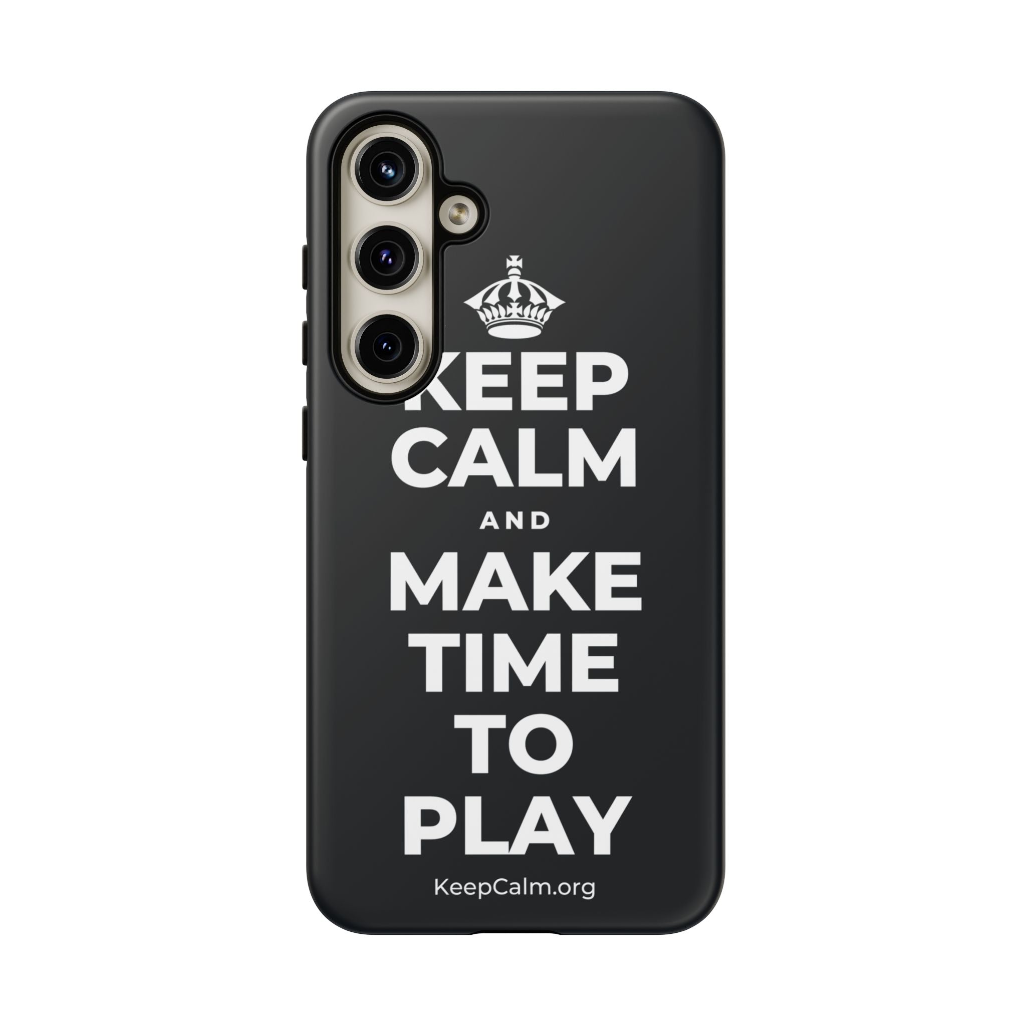 KEEP CALM AND MAKE TIME TO PLAY Phone Case (Dark)