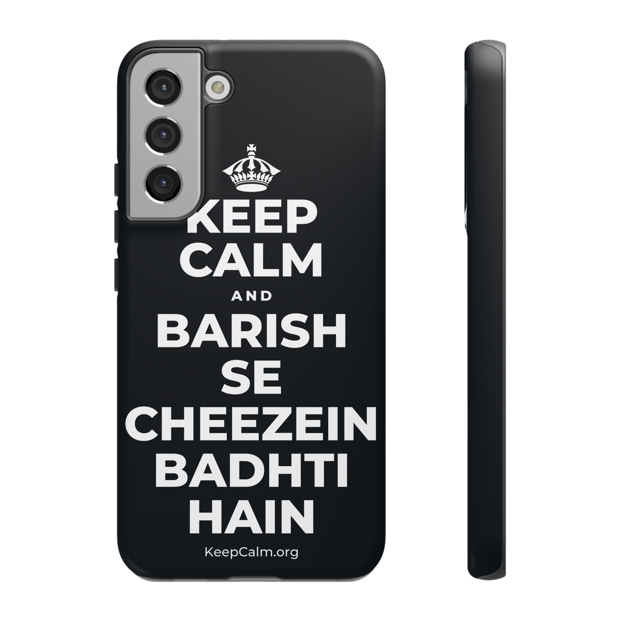 KEEP CALM AND BARISH SE CHEEZEIN BADHTI HAIN Phone Case (Dark)