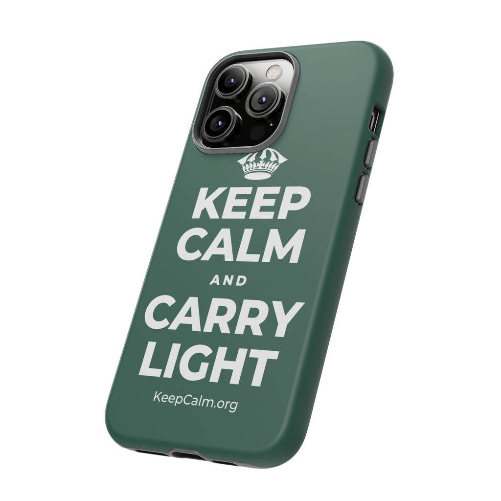KEEP CALM AND CARRY LIGHT Phone Case