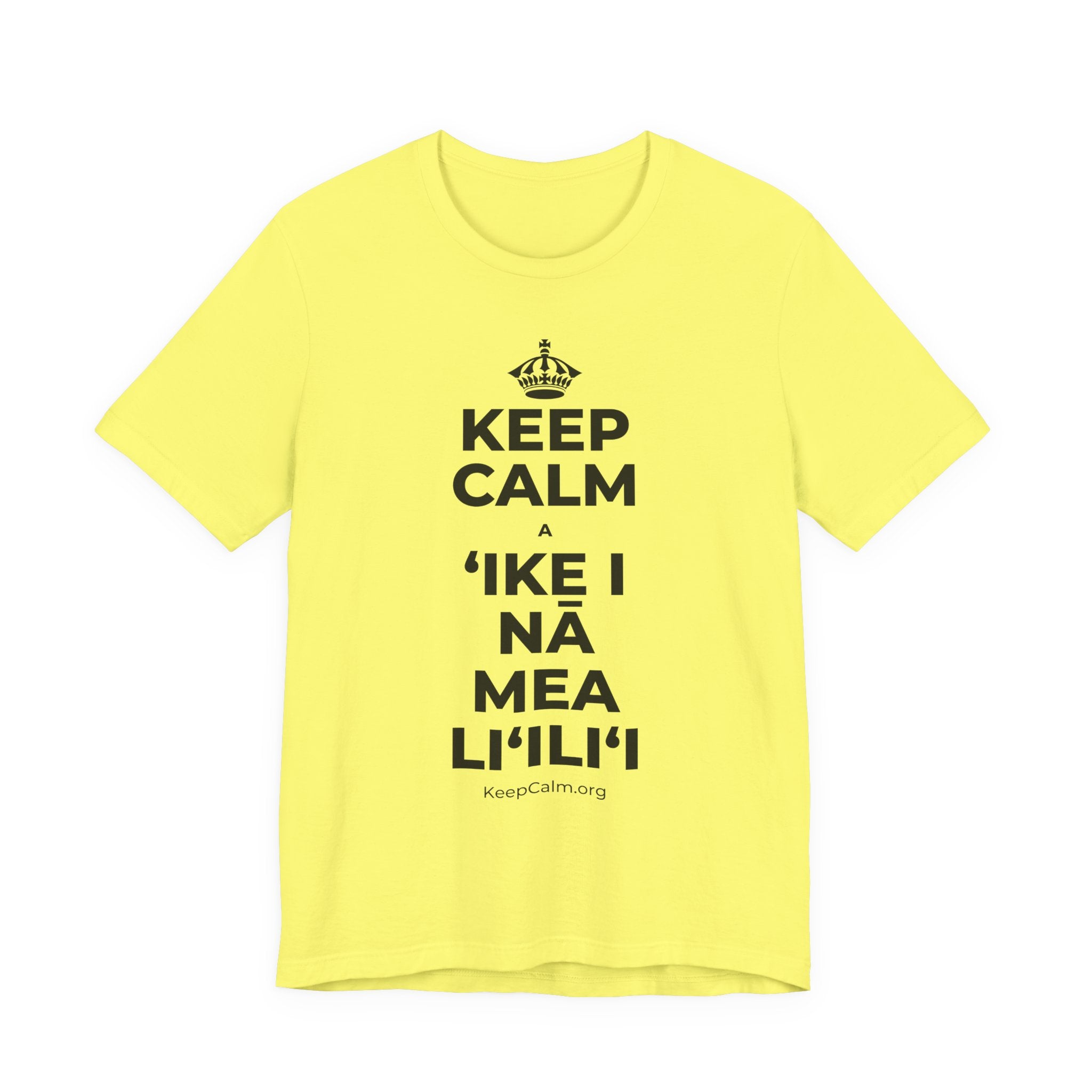 KEEP CALM A ʻIKE I NĀ MEA LIʻILIʻI T-Shirt (Soft Cream–Heather Mauve)