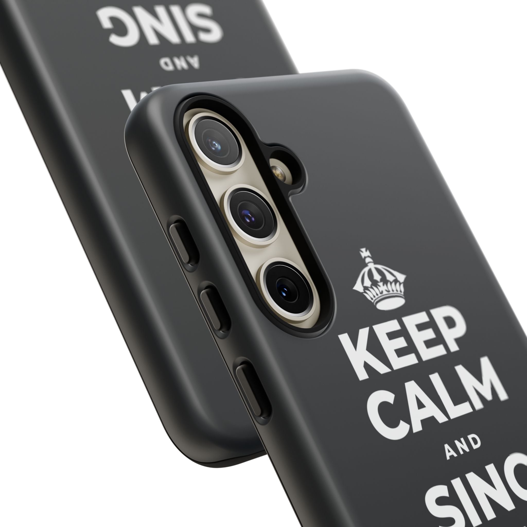 KEEP CALM AND SING WHILE YOU COOK Phone Case (Dark)