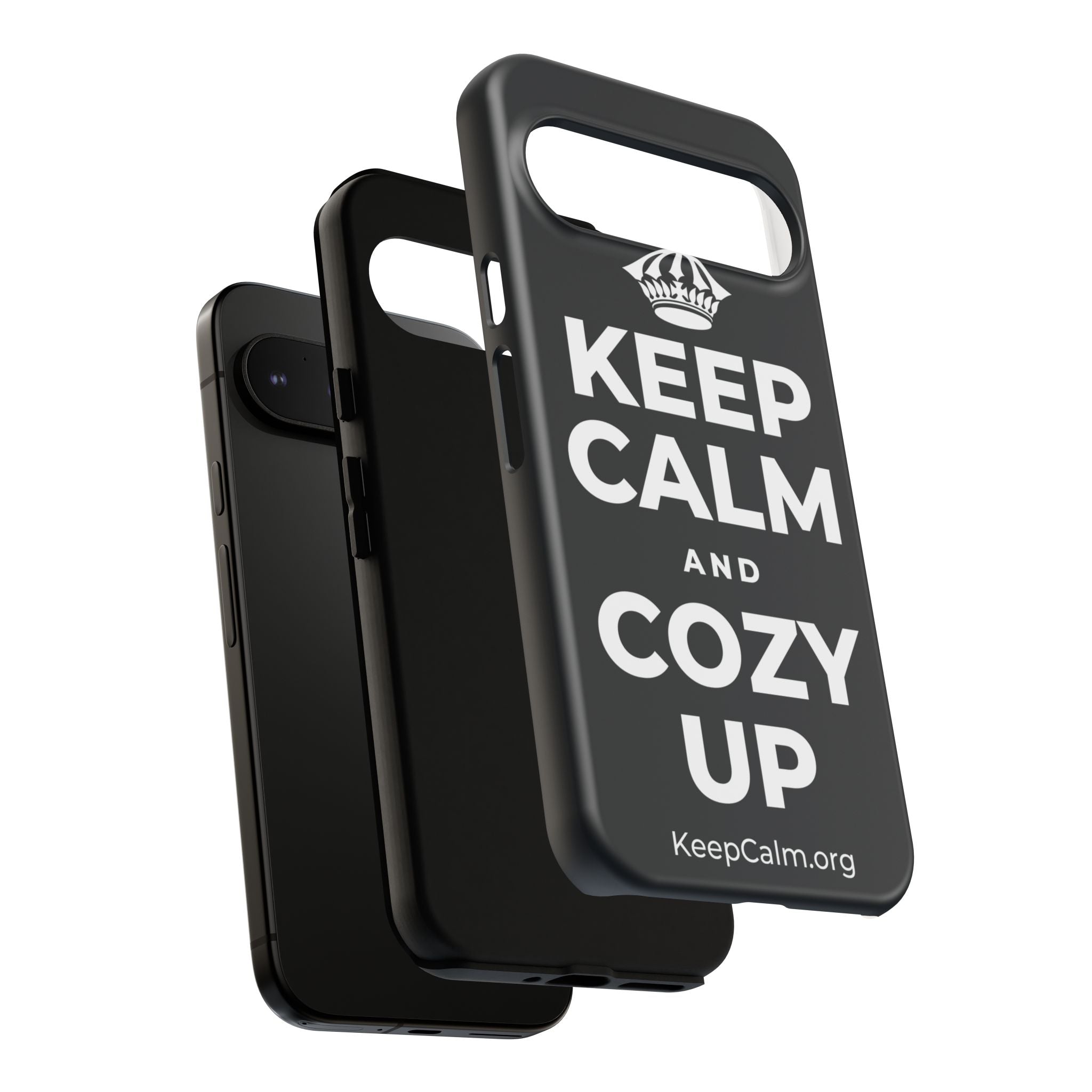 KEEP CALM AND COZY UP Phone Case (Dark)