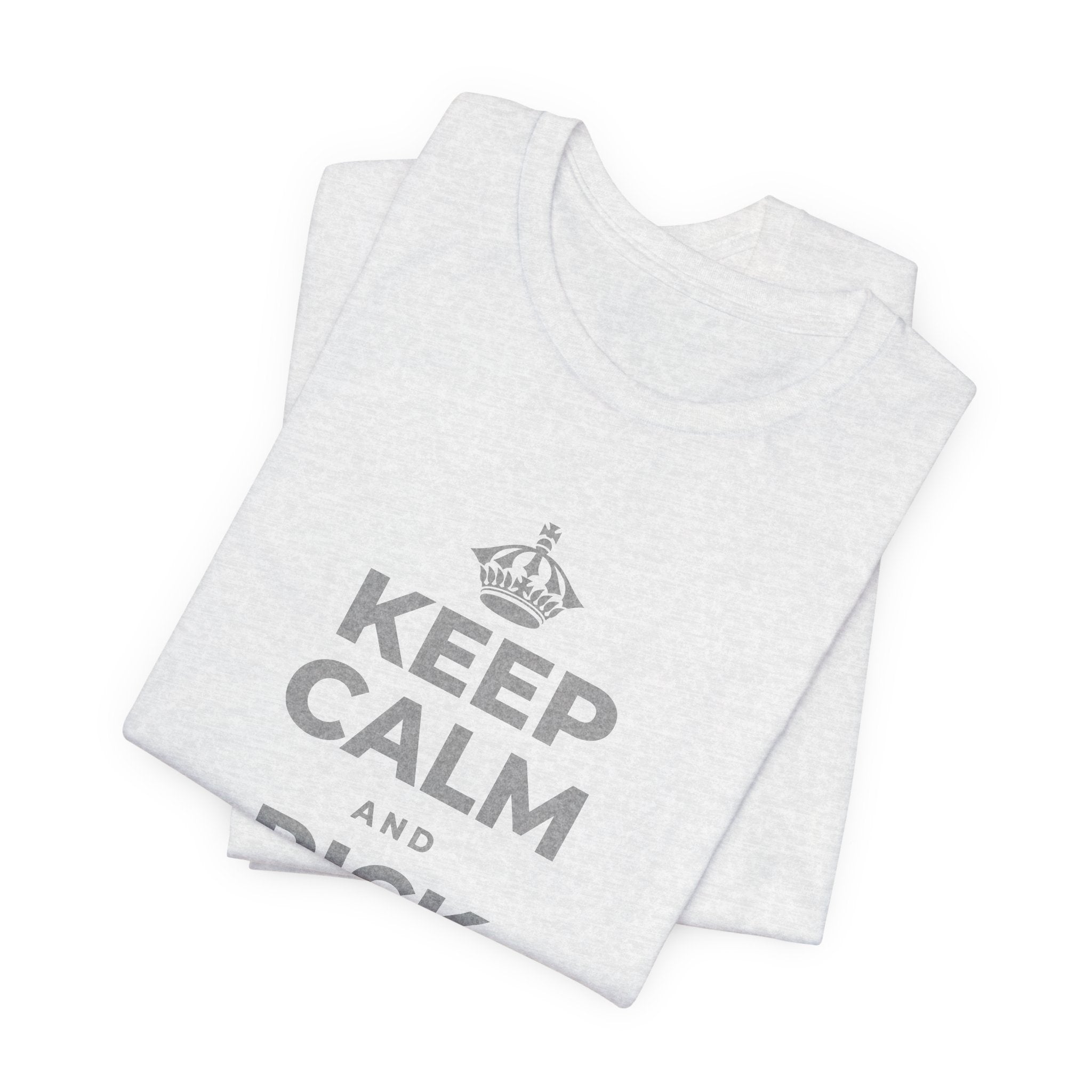KEEP CALM AND PICK YOUR ROOM T-Shirt (Soft Cream–Heather Mauve)