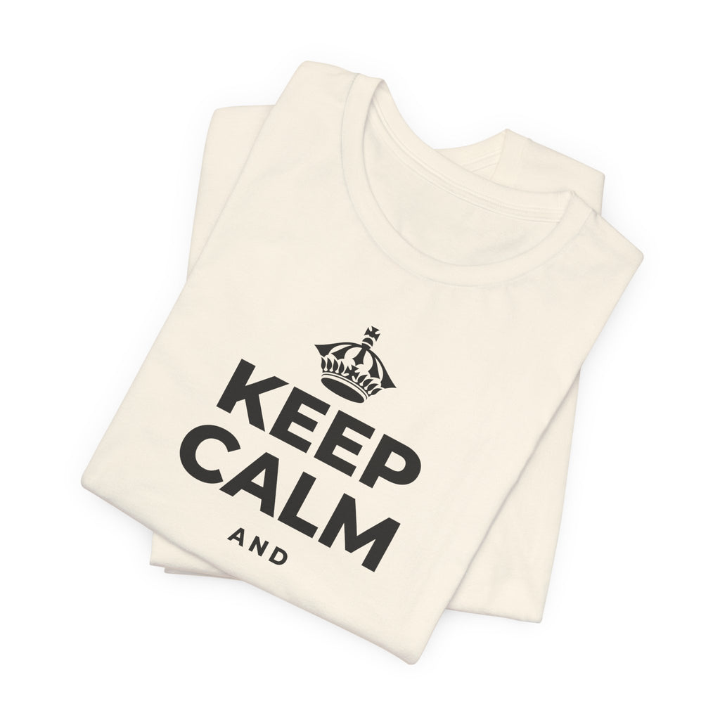 KEEP CALM AND احمِ سلامك T-Shirt (White–Asphalt)