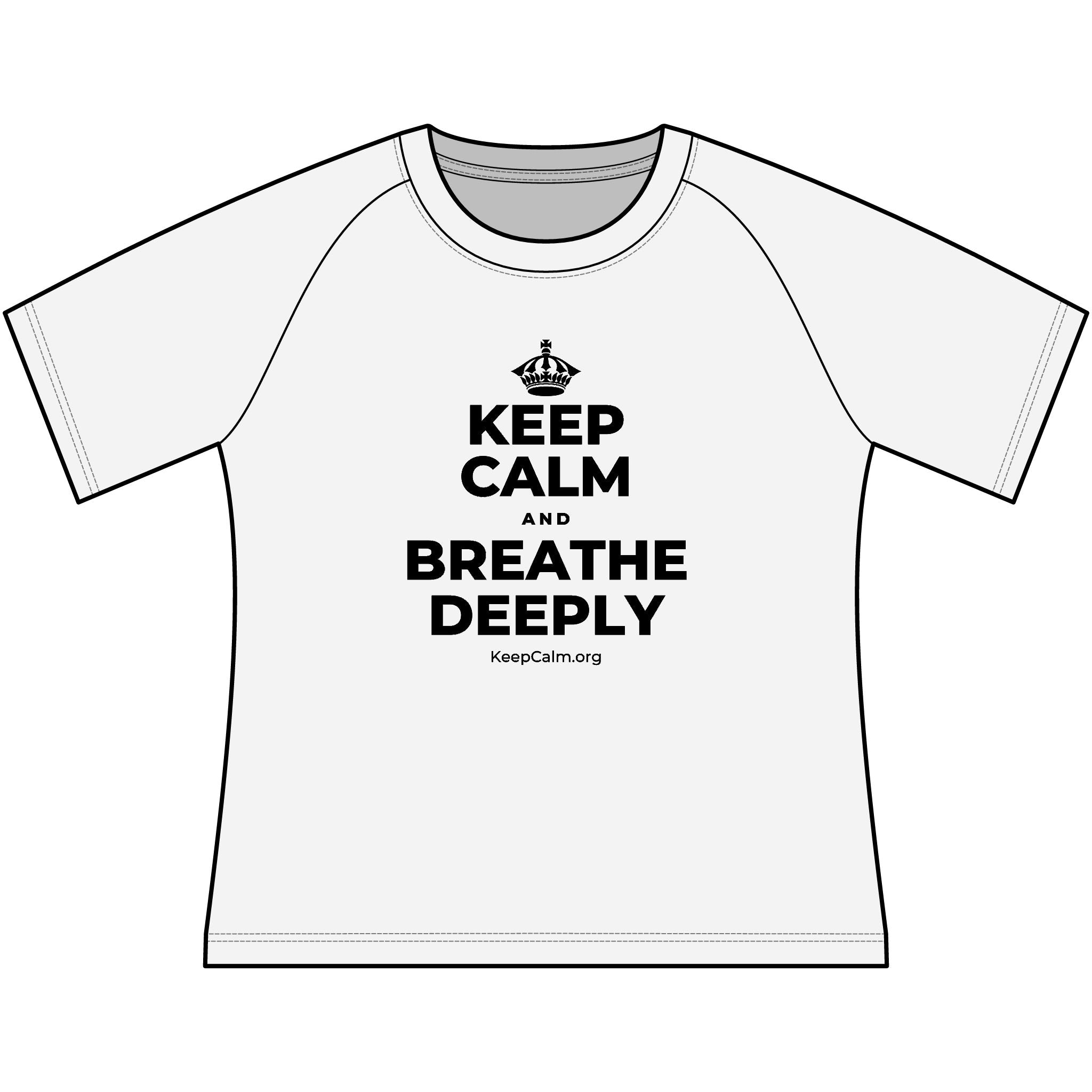 KEEP CALM AND BREATHE DEEPLY Women's Raglan Tee