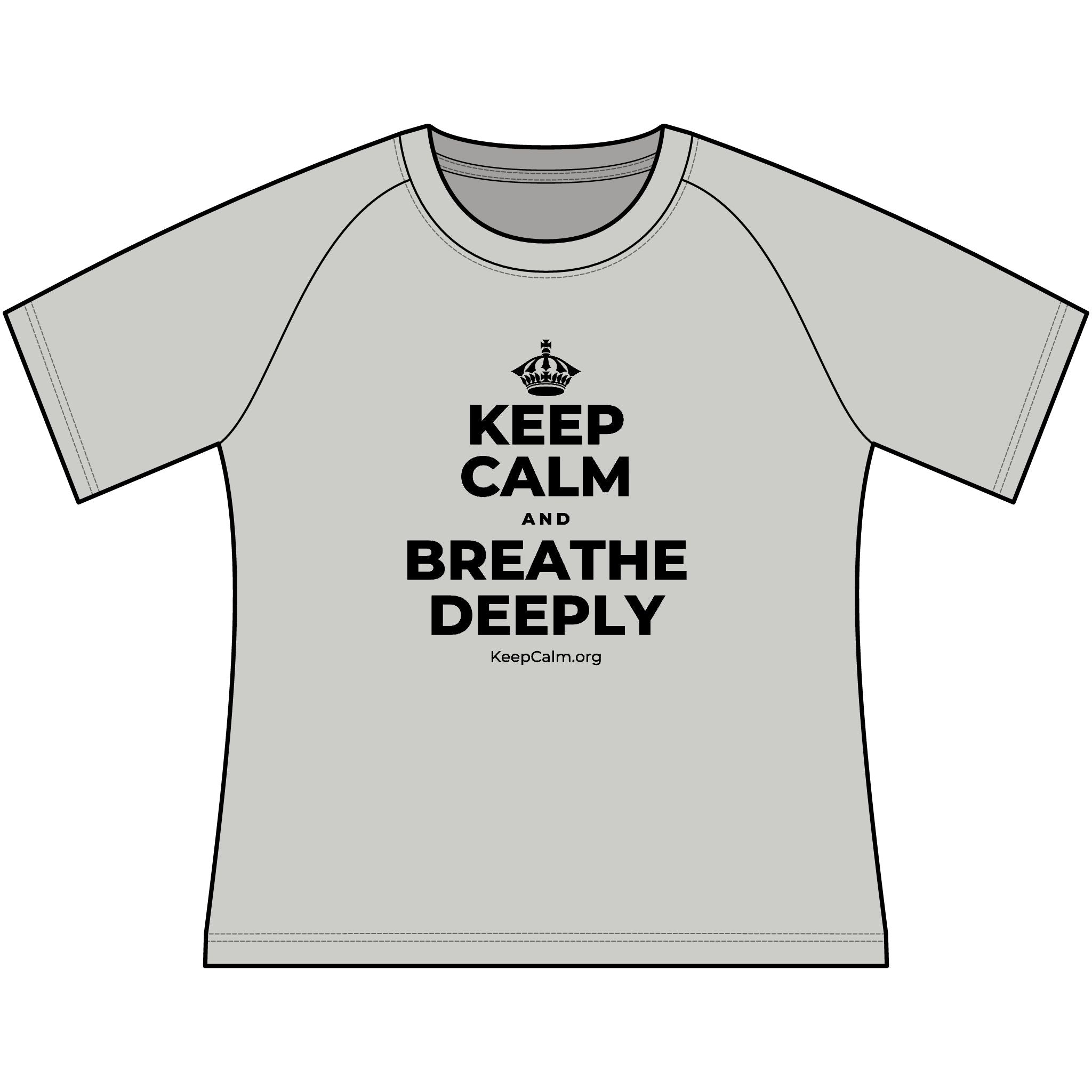 KEEP CALM AND BREATHE DEEPLY Women's Raglan Tee