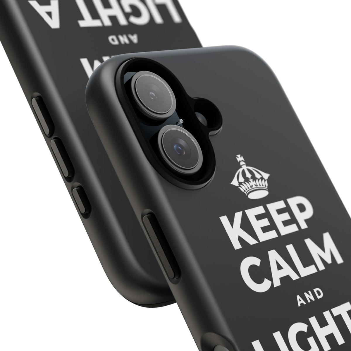 KEEP CALM AND LIGHT A COZY CANDLE Phone Case (Dark)